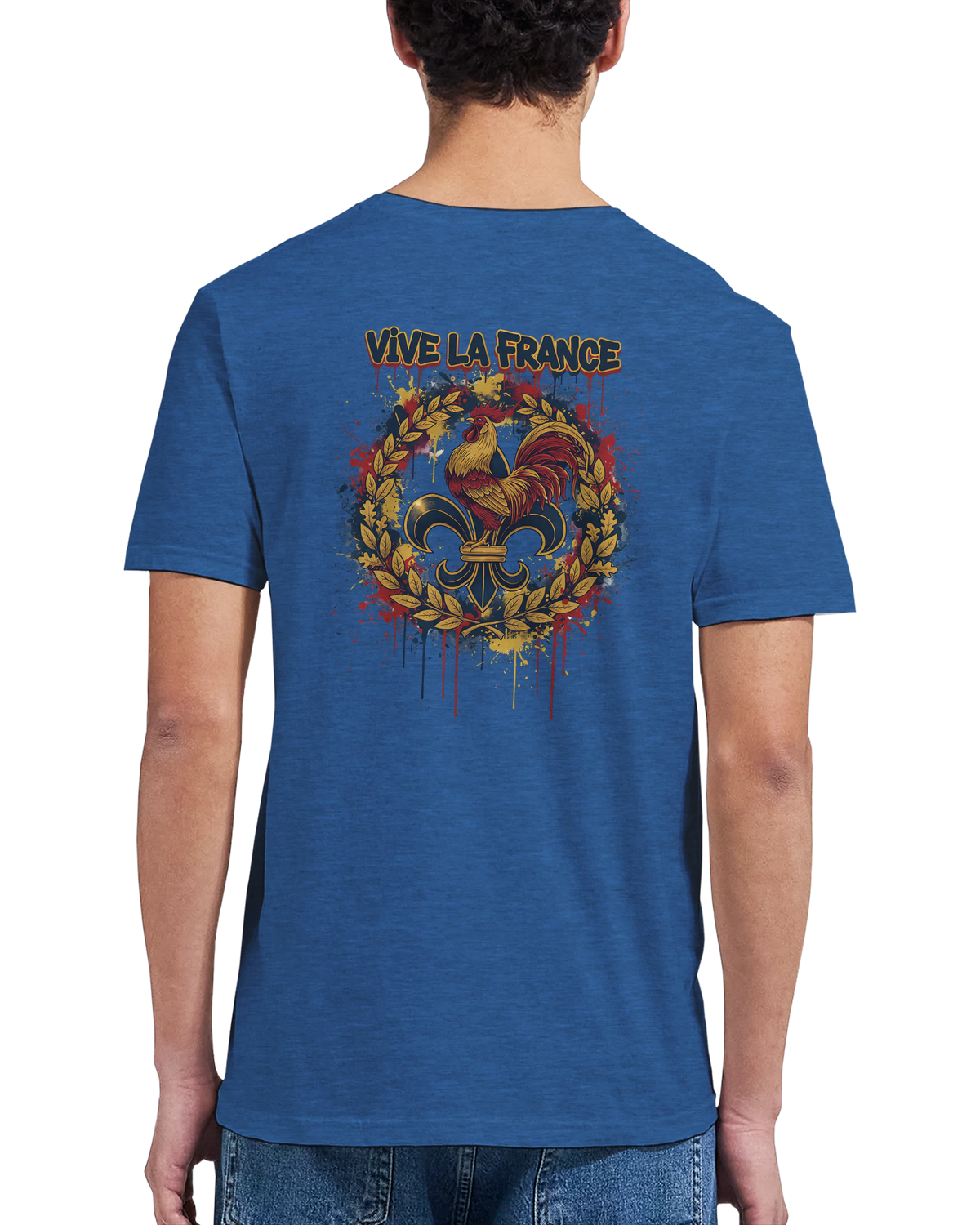 T-shirt Homme 'Vive la France' – Coton Premium, Coupe Classique