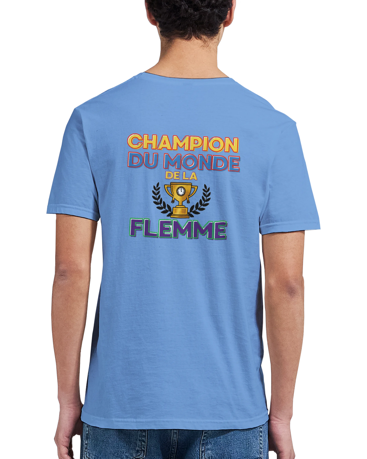 T-Shirt Homme - Champion du Monde de la Flemme - Confort Premium
