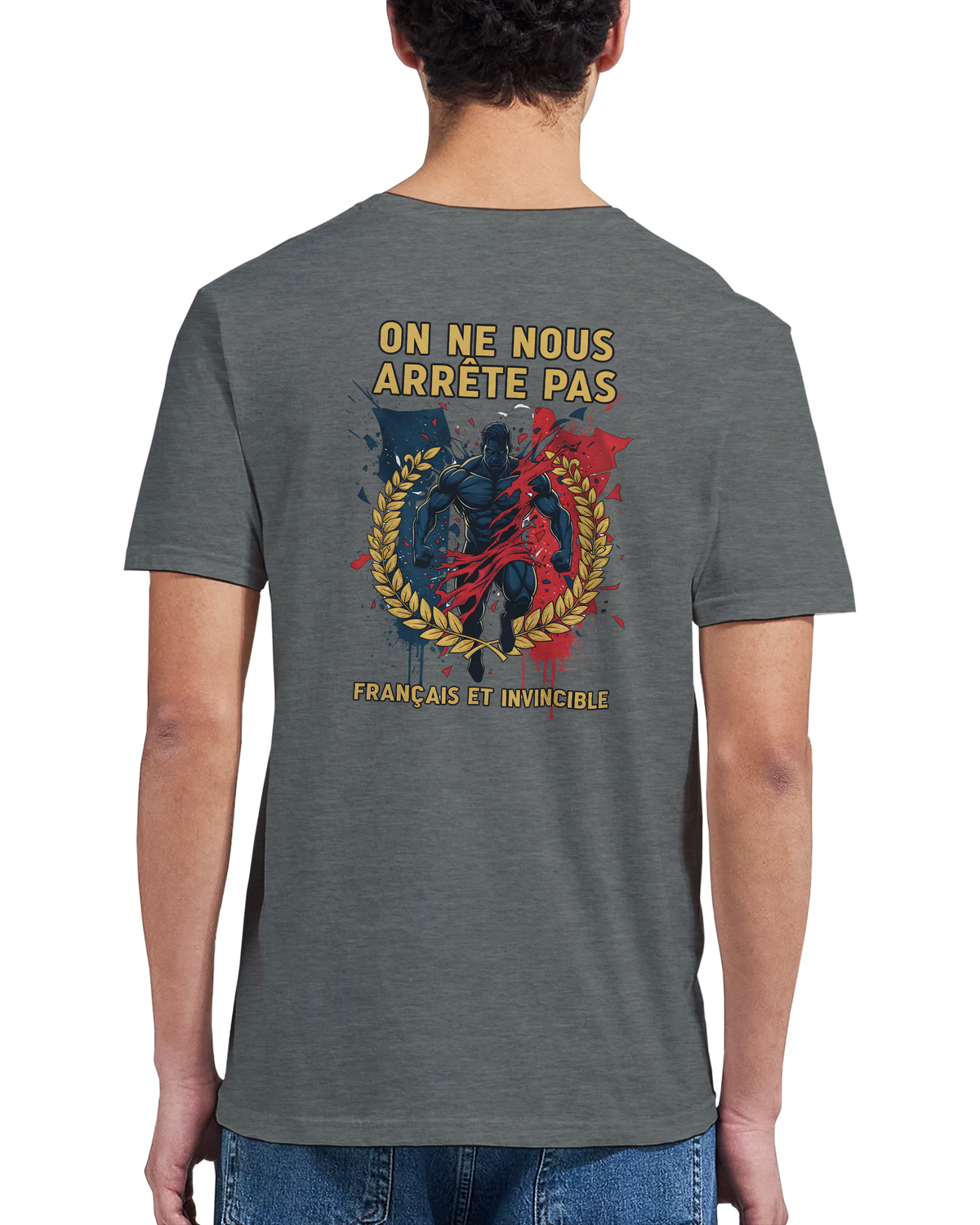 T-shirt Homme « On Nous Arrête Pas » - Classique Ras du Cou Gildan 64000