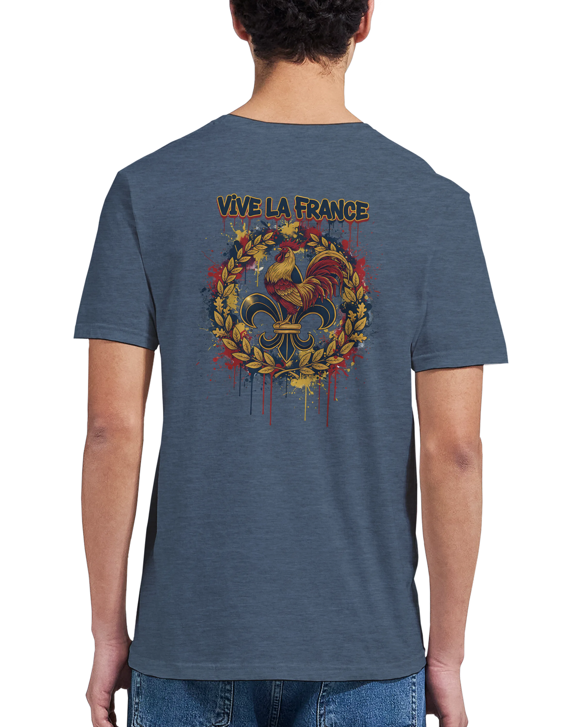 T-shirt Homme 'Vive la France' – Coton Premium, Coupe Classique