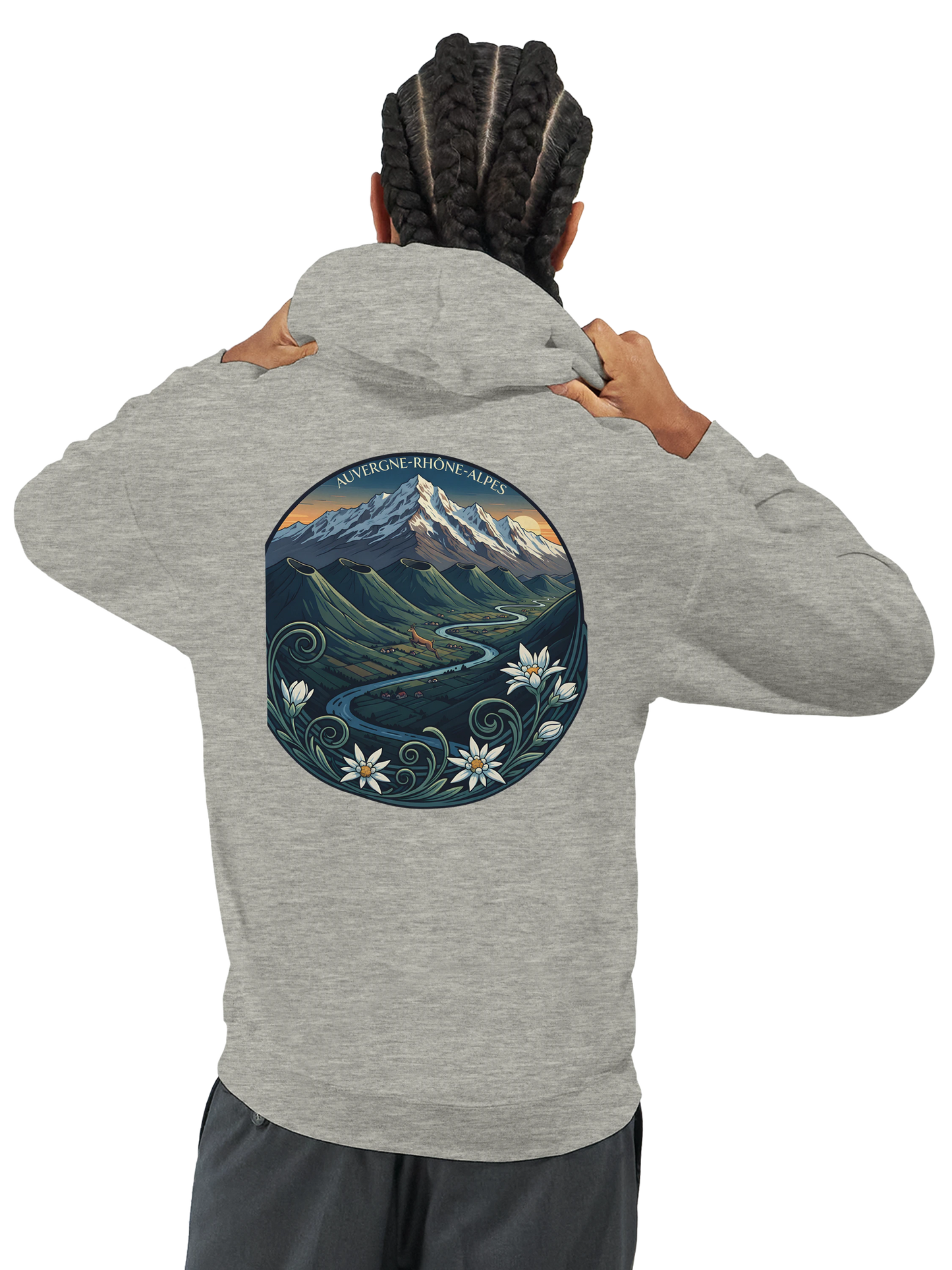 Sweat à capuche unisexe Auvergne-Rhône-Alpes – Confort et style régional