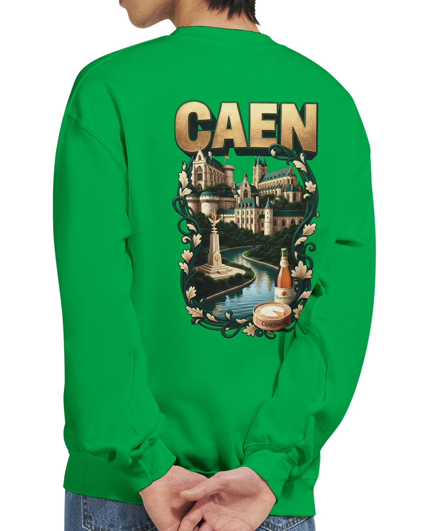 Sweat-shirt Unisexe Caen - Ville de France - Confort Classique