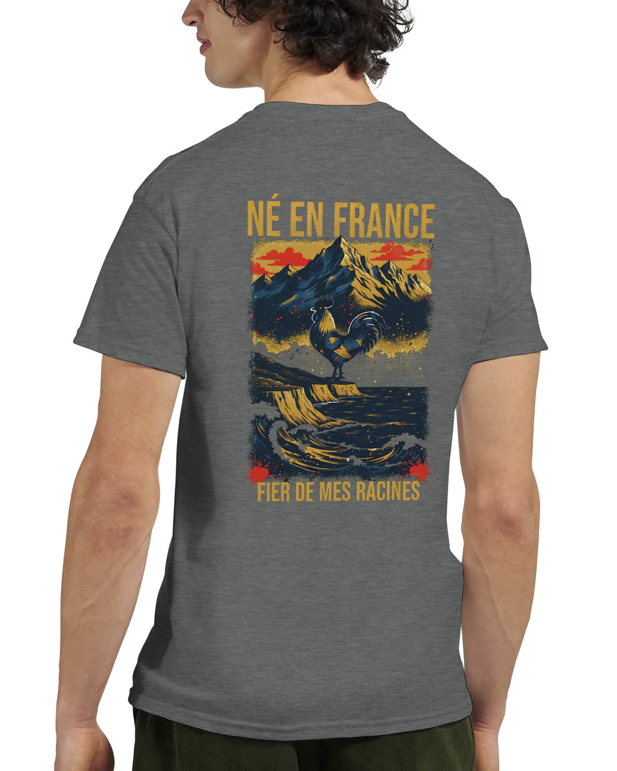 T-Shirt Premium 'Né en France' – Coton Épais à Coupe Classique