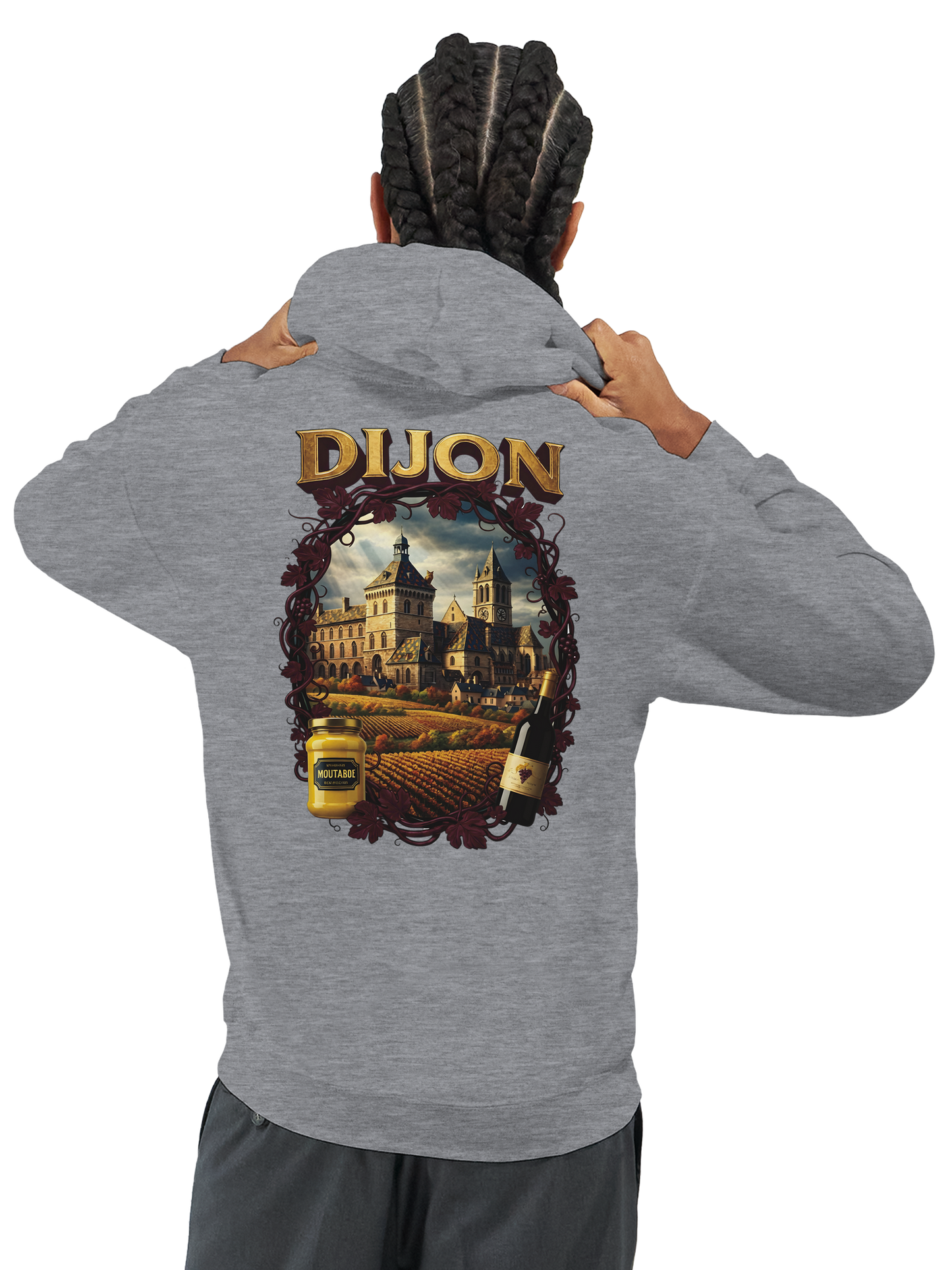 Sweat à Capuche Unisexe Dijon – Ville de France – Confort Premium