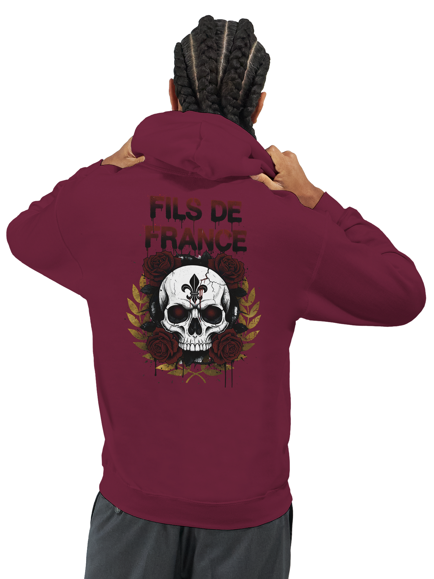 Sweat à capuche homme Fils de France – Hoodie premium en coton mélangé