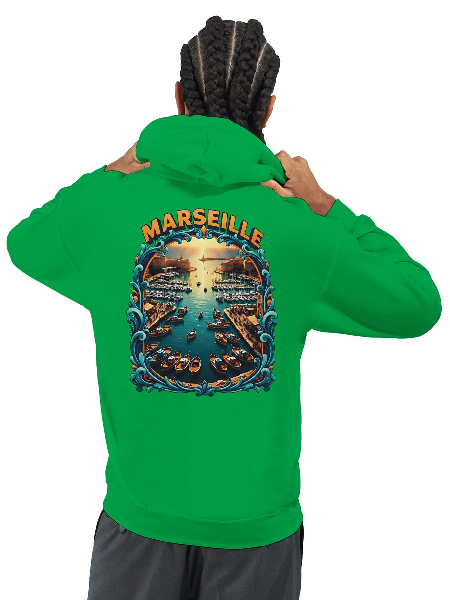 Sweat à capuche unisexe Marseille – Hoodie premium en coton mélangé