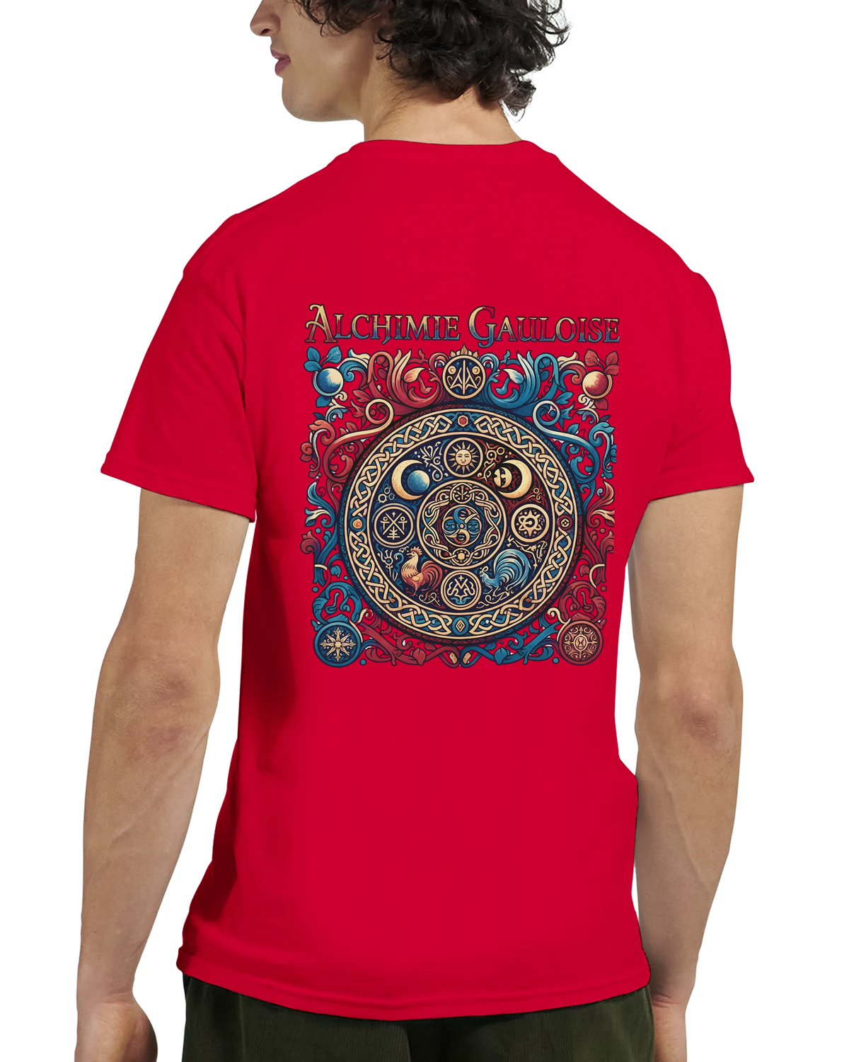 T-Shirt Homme Alchimie Gauloise – Coton Épais à Coupe Classique