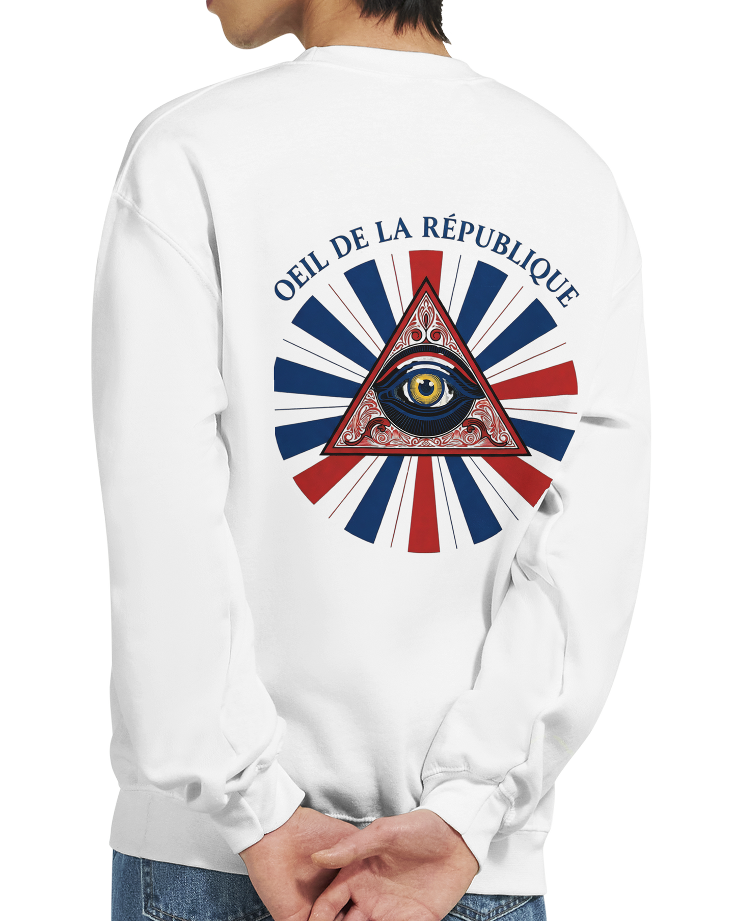 Sweat-shirt Homme Œil de la République - Confort Premium et Design Graphique
