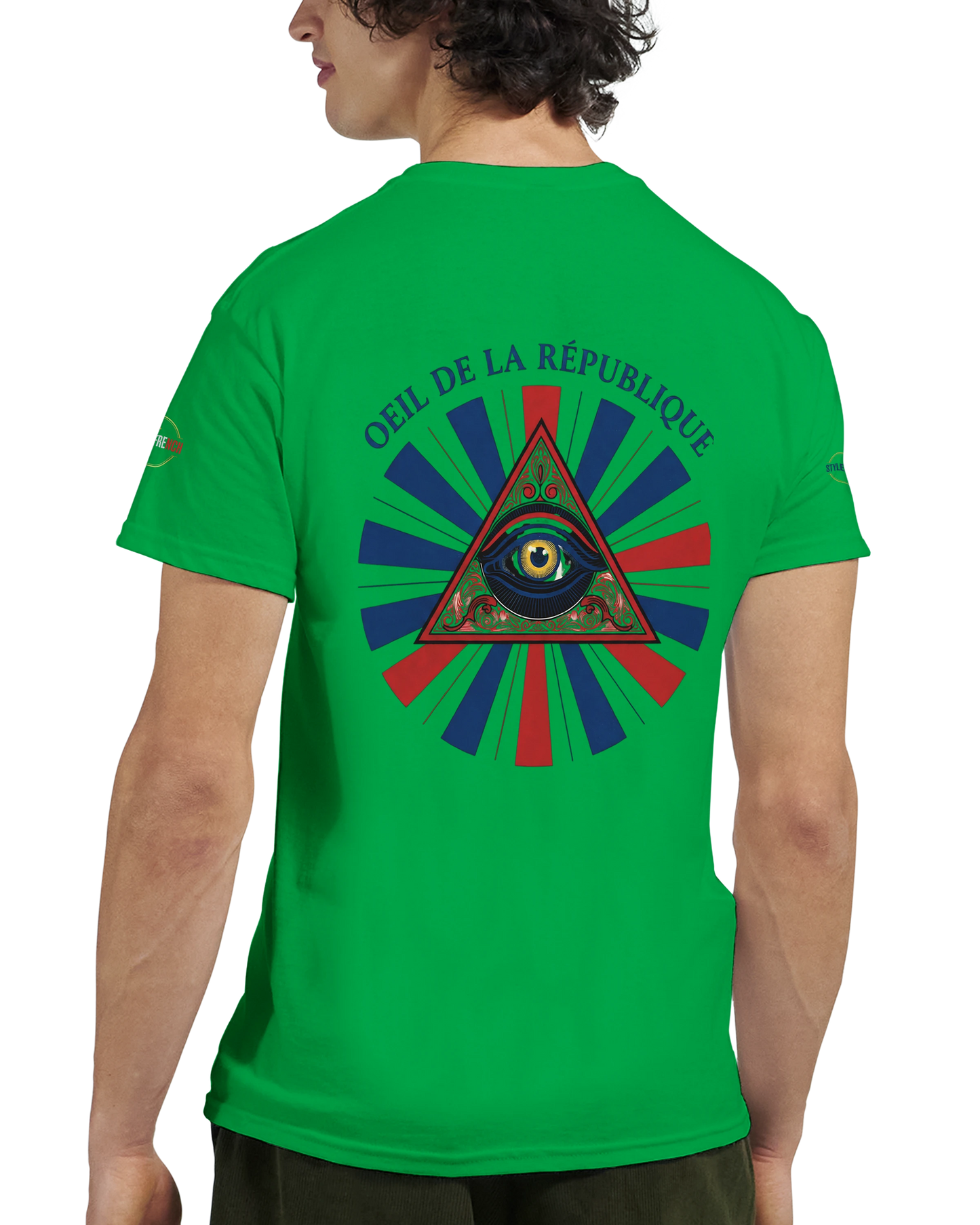 T-shirt Homme Œil de la République - Coton Épais à Coupe Classique