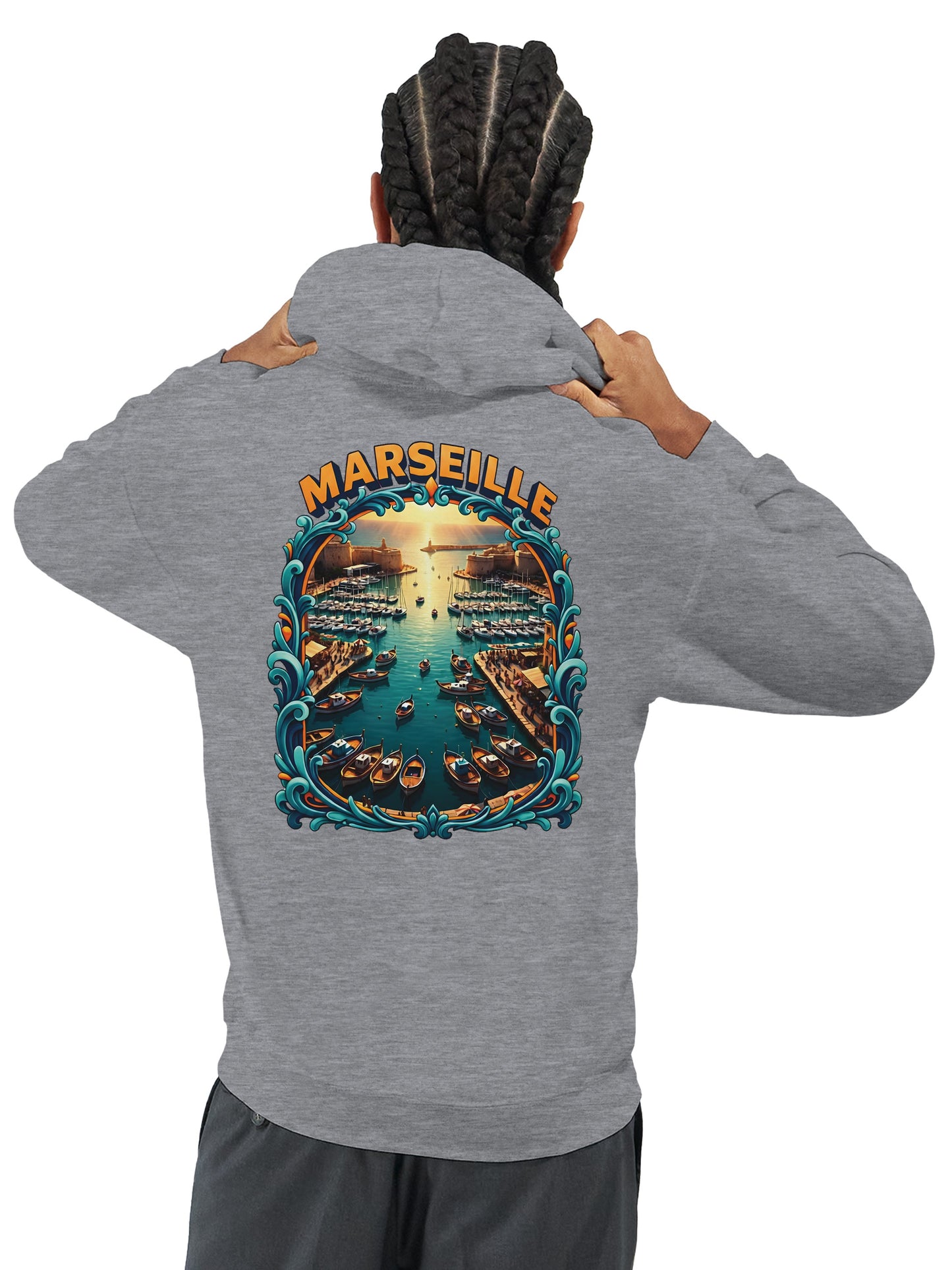 Sweat à capuche unisexe Marseille – Hoodie premium en coton mélangé