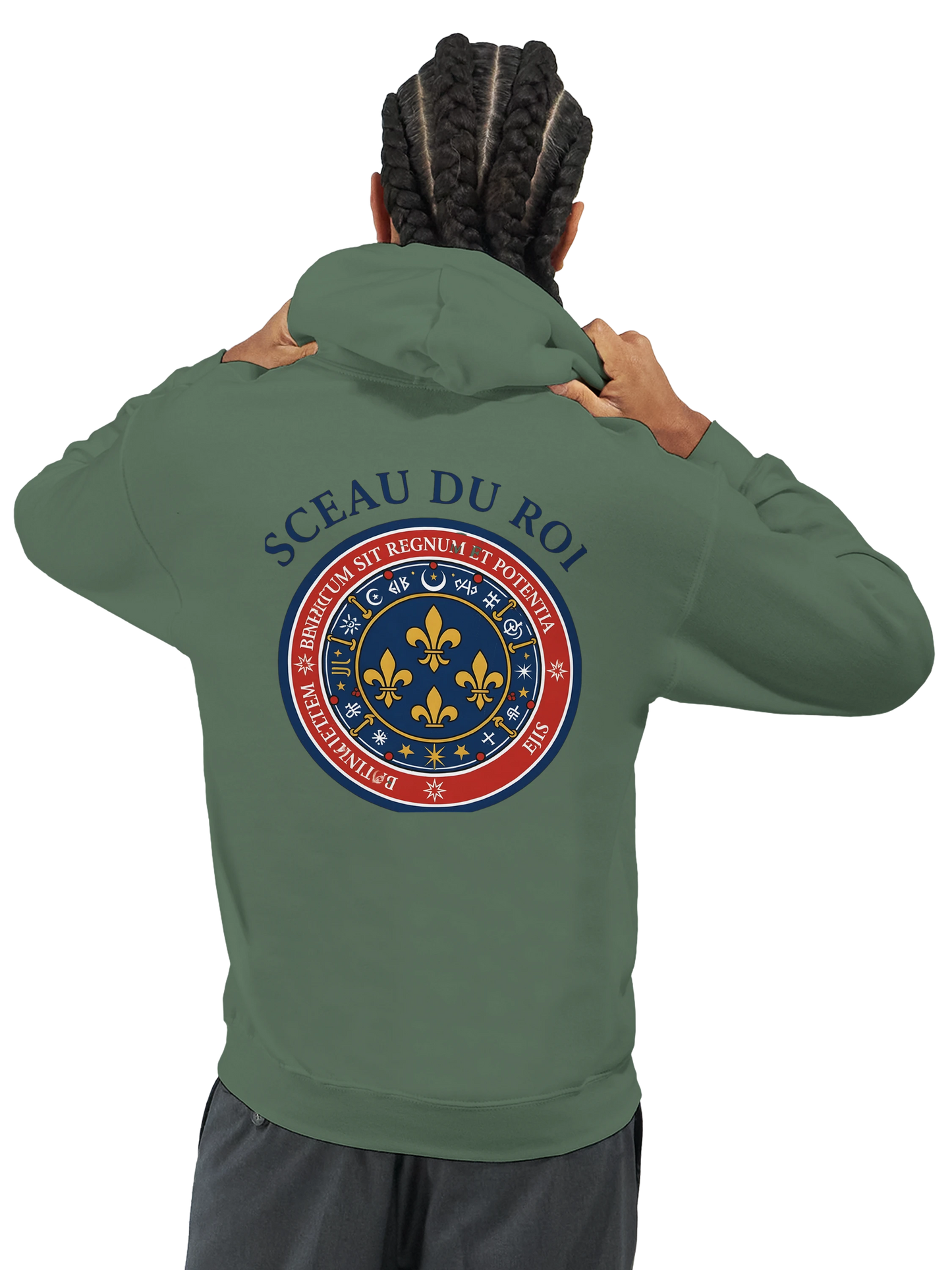 Sweat à capuche Le Sceau du Roi pour homme – Hoodie premium en coton mélangé