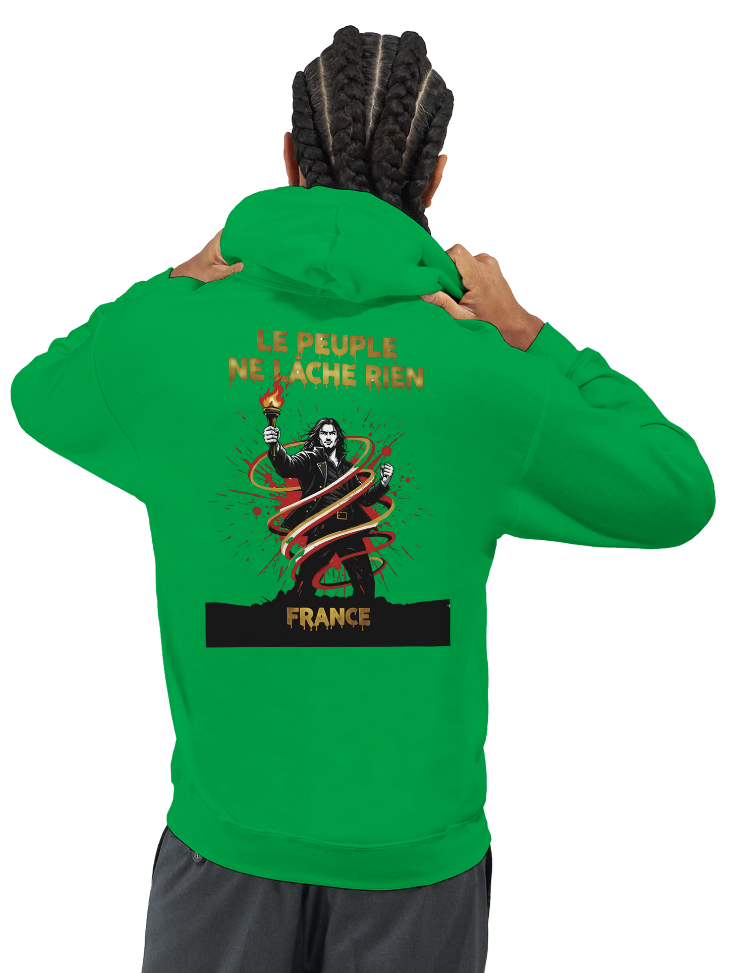 Sweat à Capuche Homme "Le Peuple Ne Lâche Rien" – Confort Premium