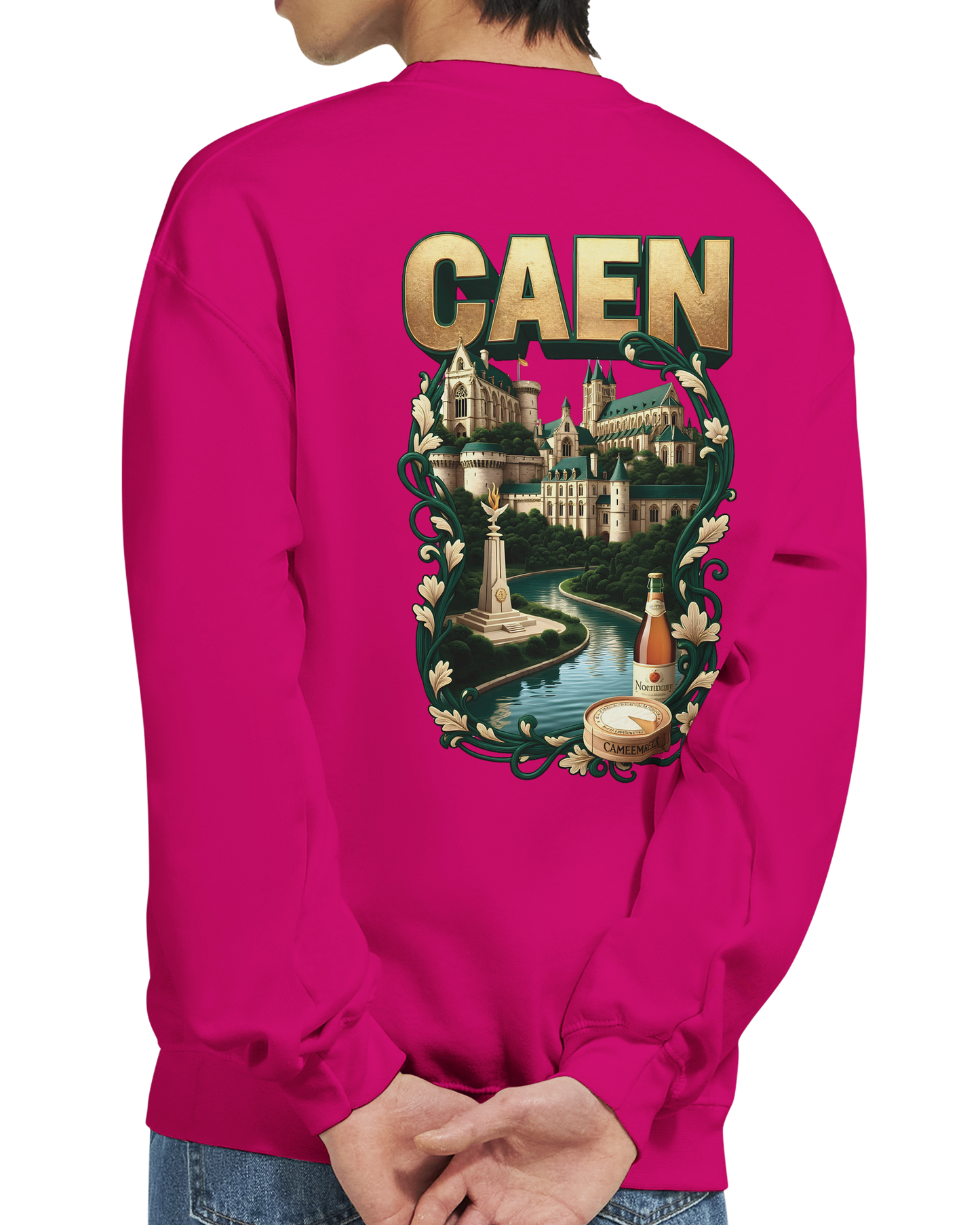 Sweat-shirt Unisexe Caen - Ville de France - Confort Classique