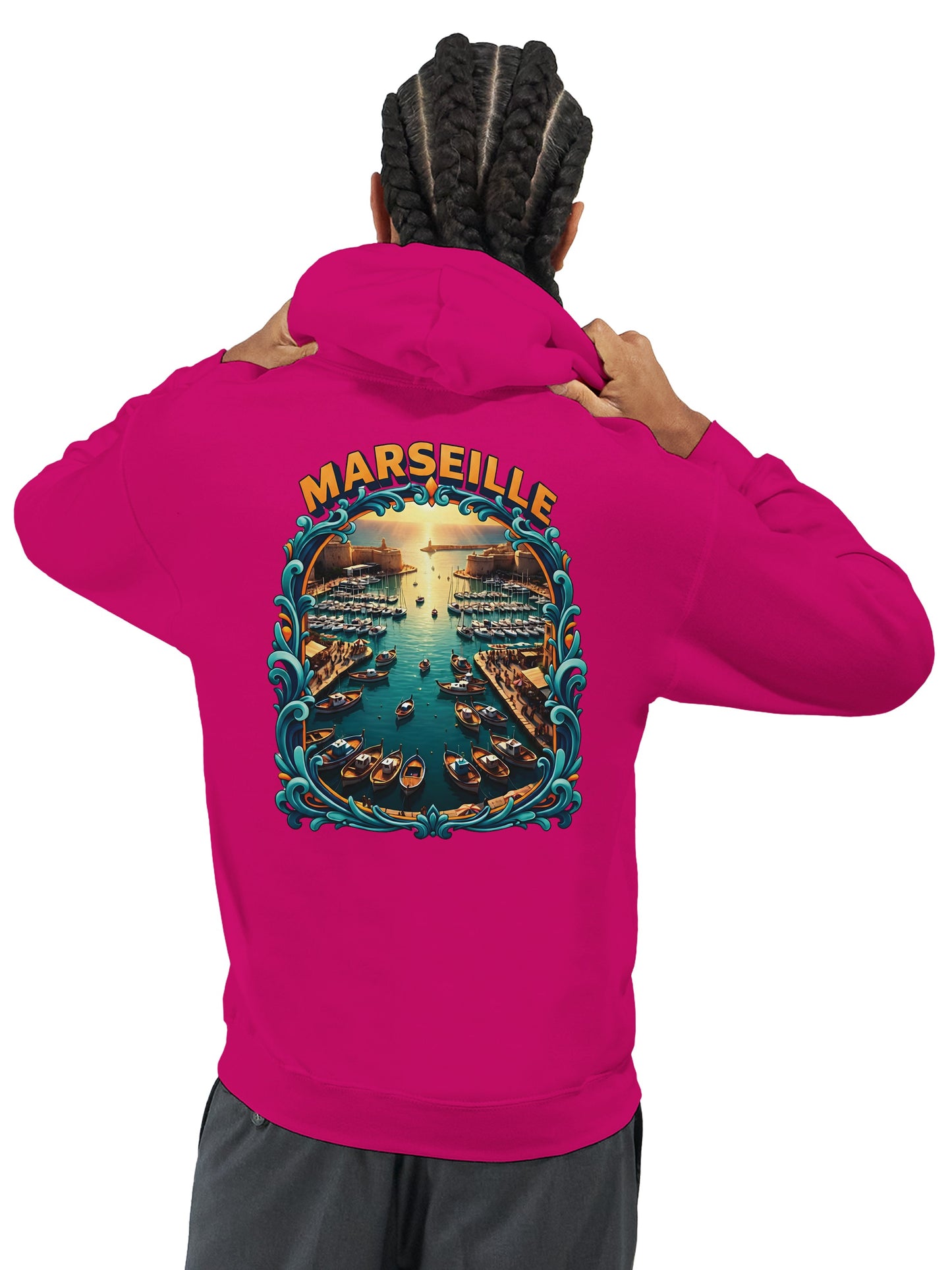 Sweat à capuche unisexe Marseille – Hoodie premium en coton mélangé