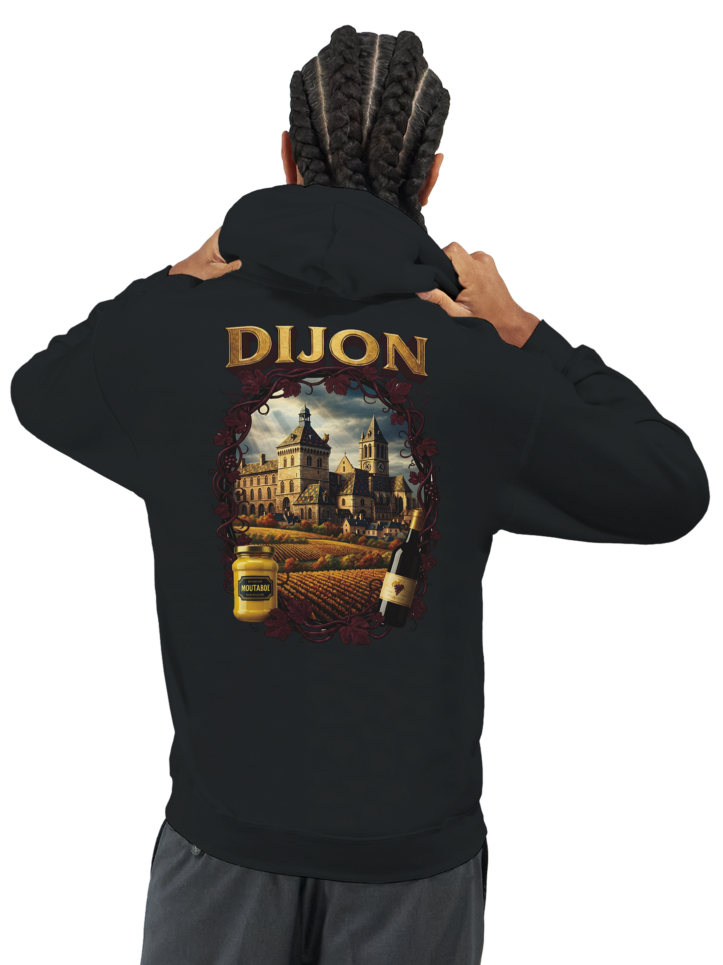 Sweat à Capuche Unisexe Dijon – Ville de France – Confort Premium