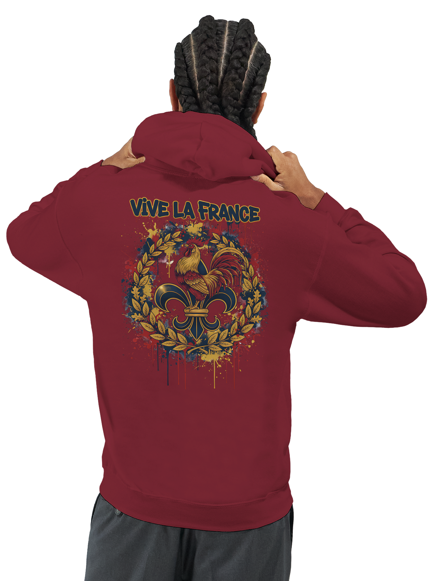 Sweat à Capuche Homme Vive la France – Confort et Style Tricolore