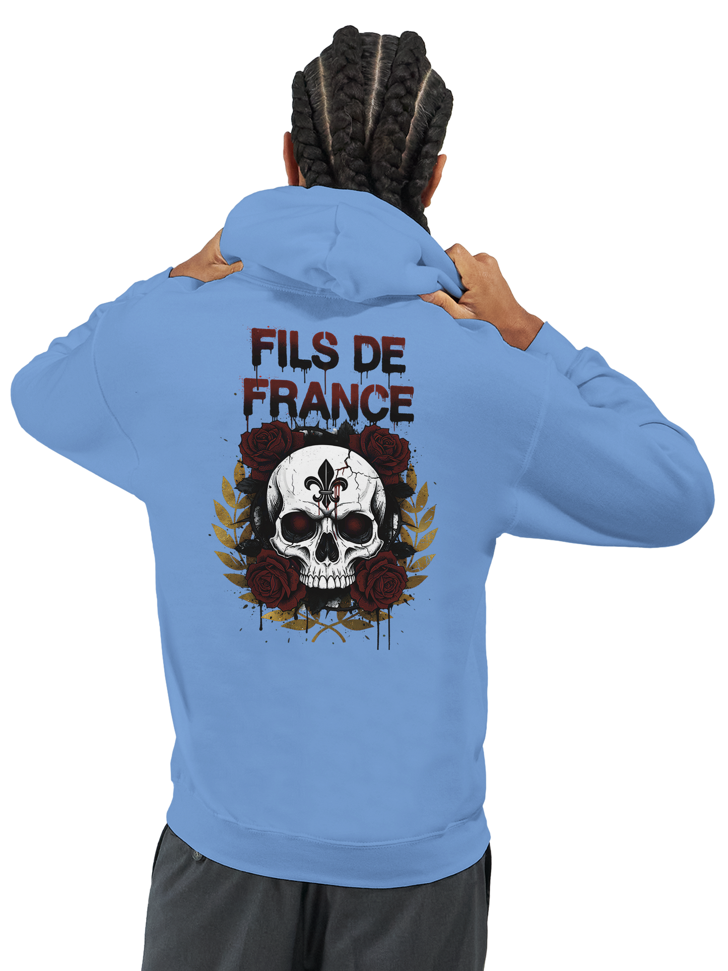 Sweat à capuche homme Fils de France – Hoodie premium en coton mélangé