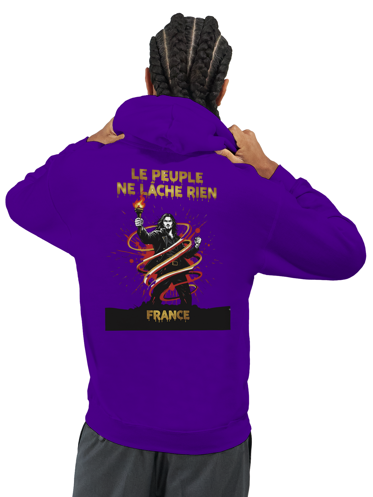 Sweat à Capuche Homme "Le Peuple Ne Lâche Rien" – Confort Premium