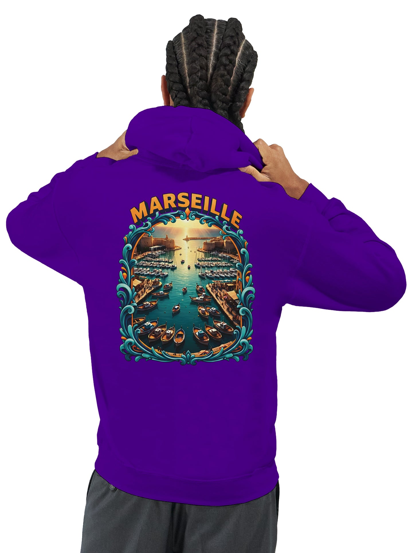 Sweat à capuche unisexe Marseille – Hoodie premium en coton mélangé