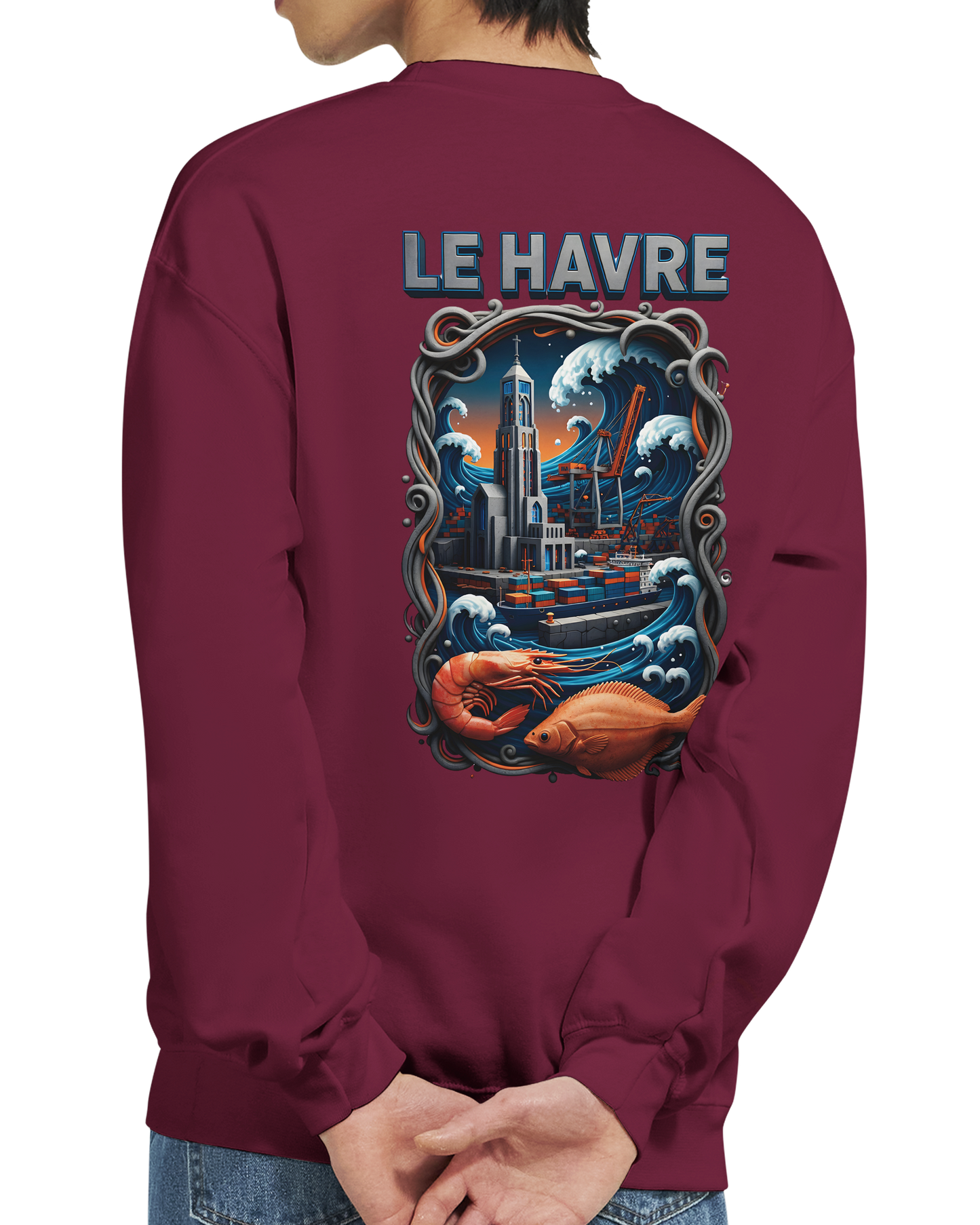 Sweat-shirt Unisexe Le Havre – Pull Classique Confortable