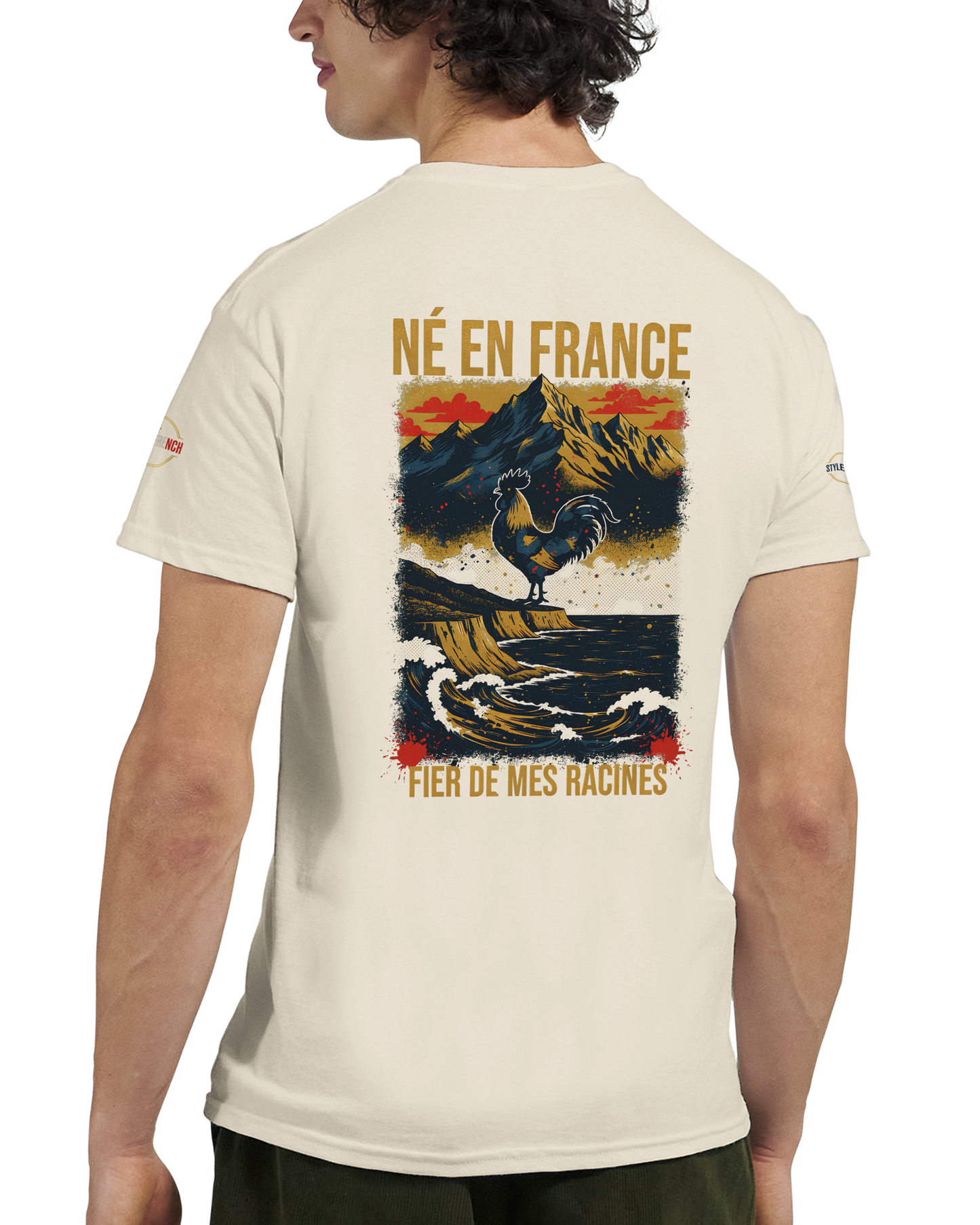 T-Shirt Premium 'Né en France' – Coton Épais à Coupe Classique