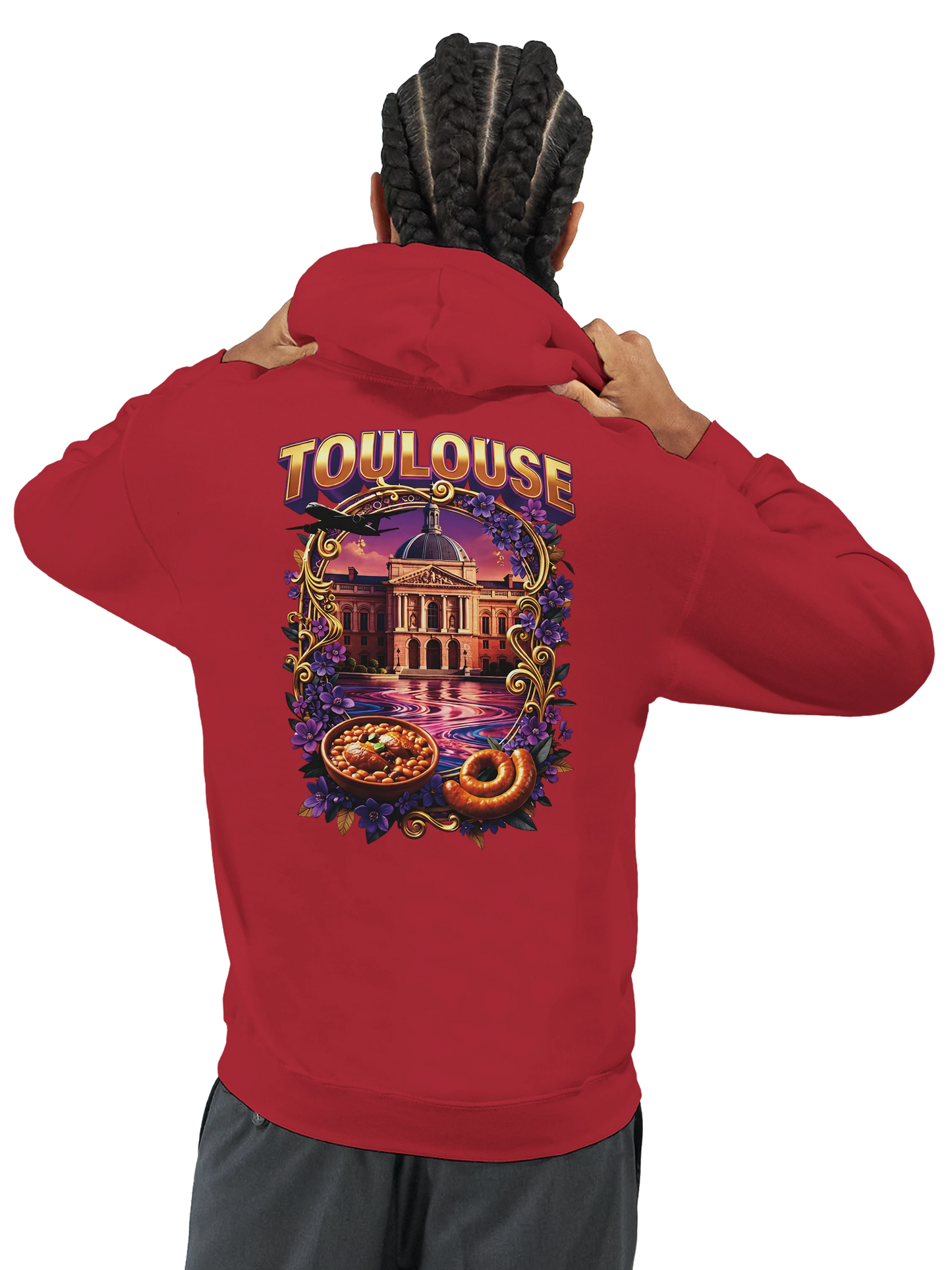 Sweat à Capuche Unisexe Toulouse – Ville de France – Confort Premium