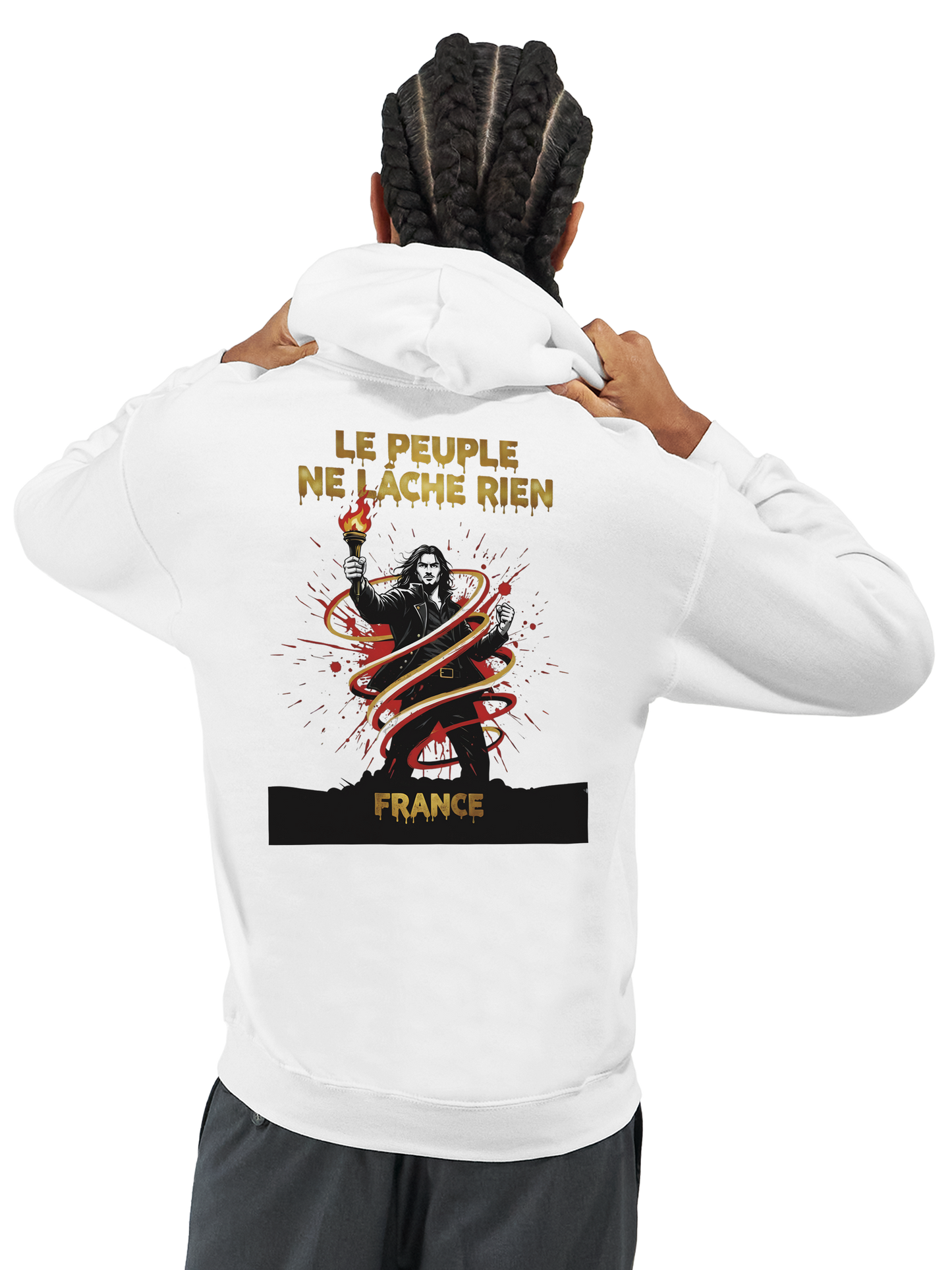 Sweat à Capuche Homme "Le Peuple Ne Lâche Rien" – Confort Premium