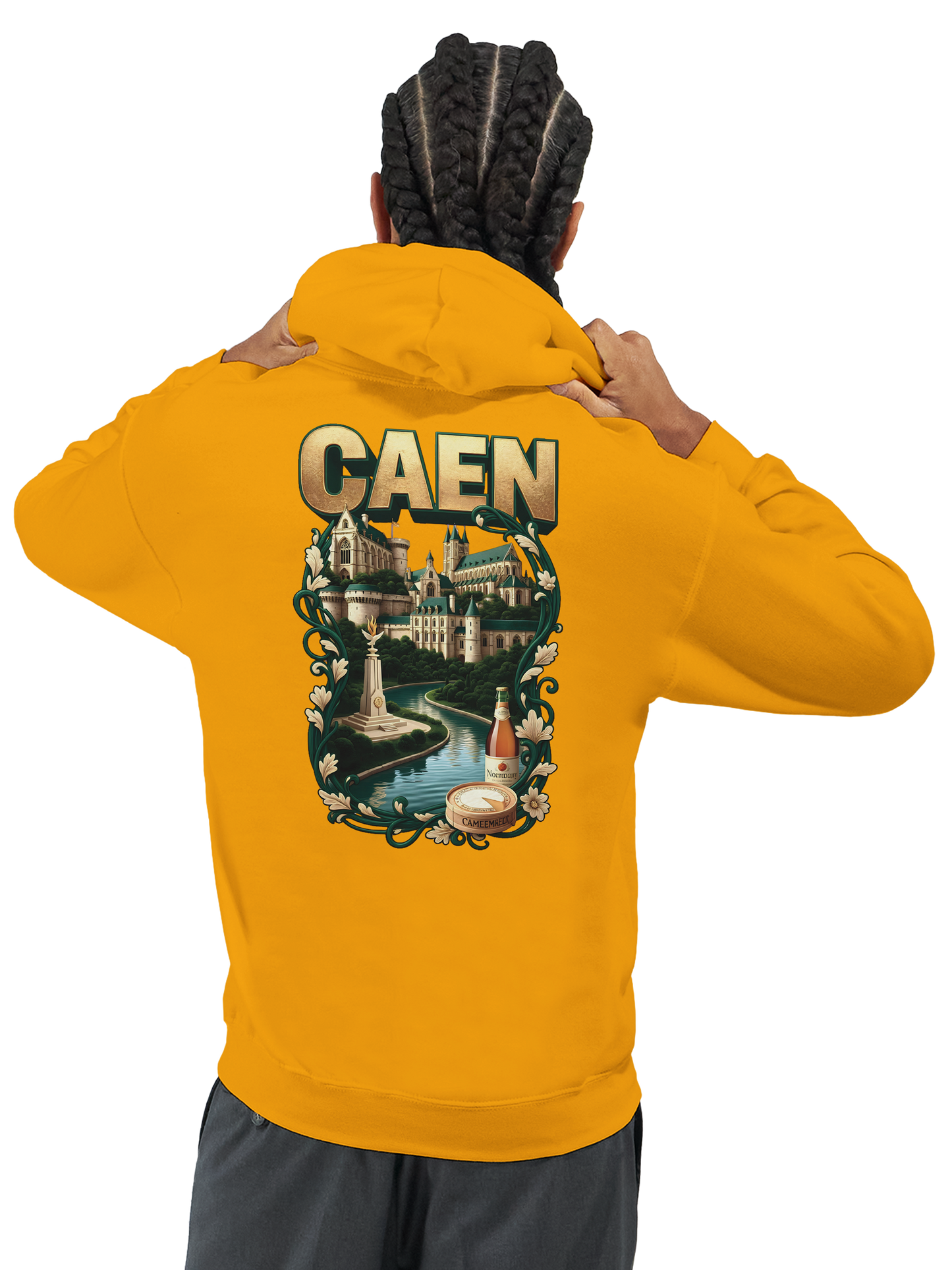 Sweat à capuche Caen - Ville de France - Unisexe Premium