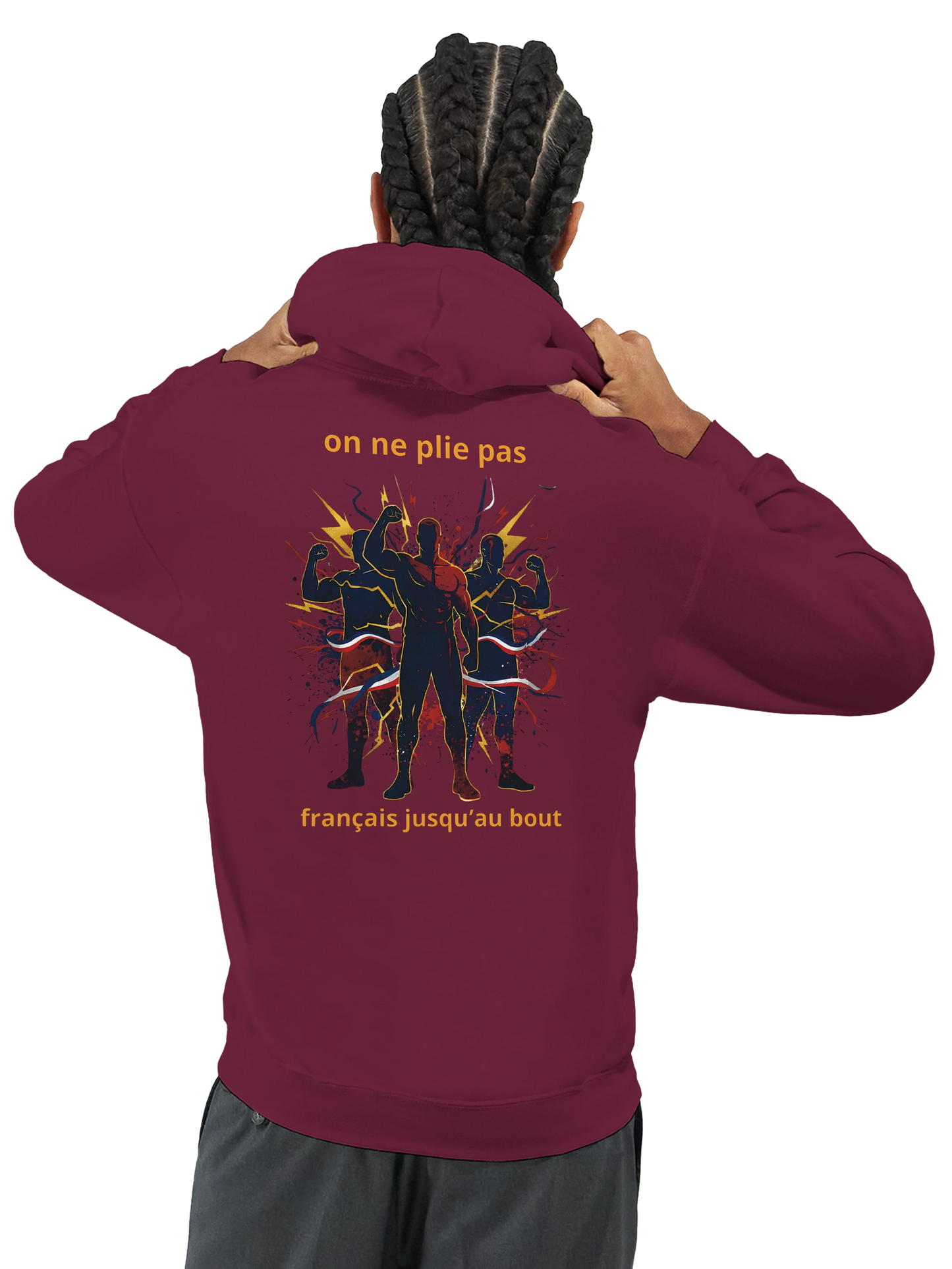 Sweat à capuche homme - Français jusqu'au bout - Confort premium
