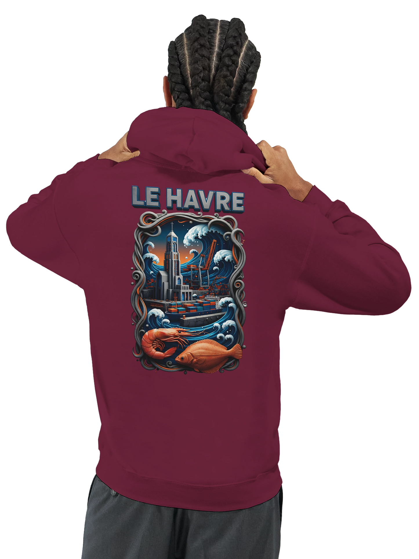 Sweat à Capuche Unisexe Le Havre – Hoodie Confortable et Résistant