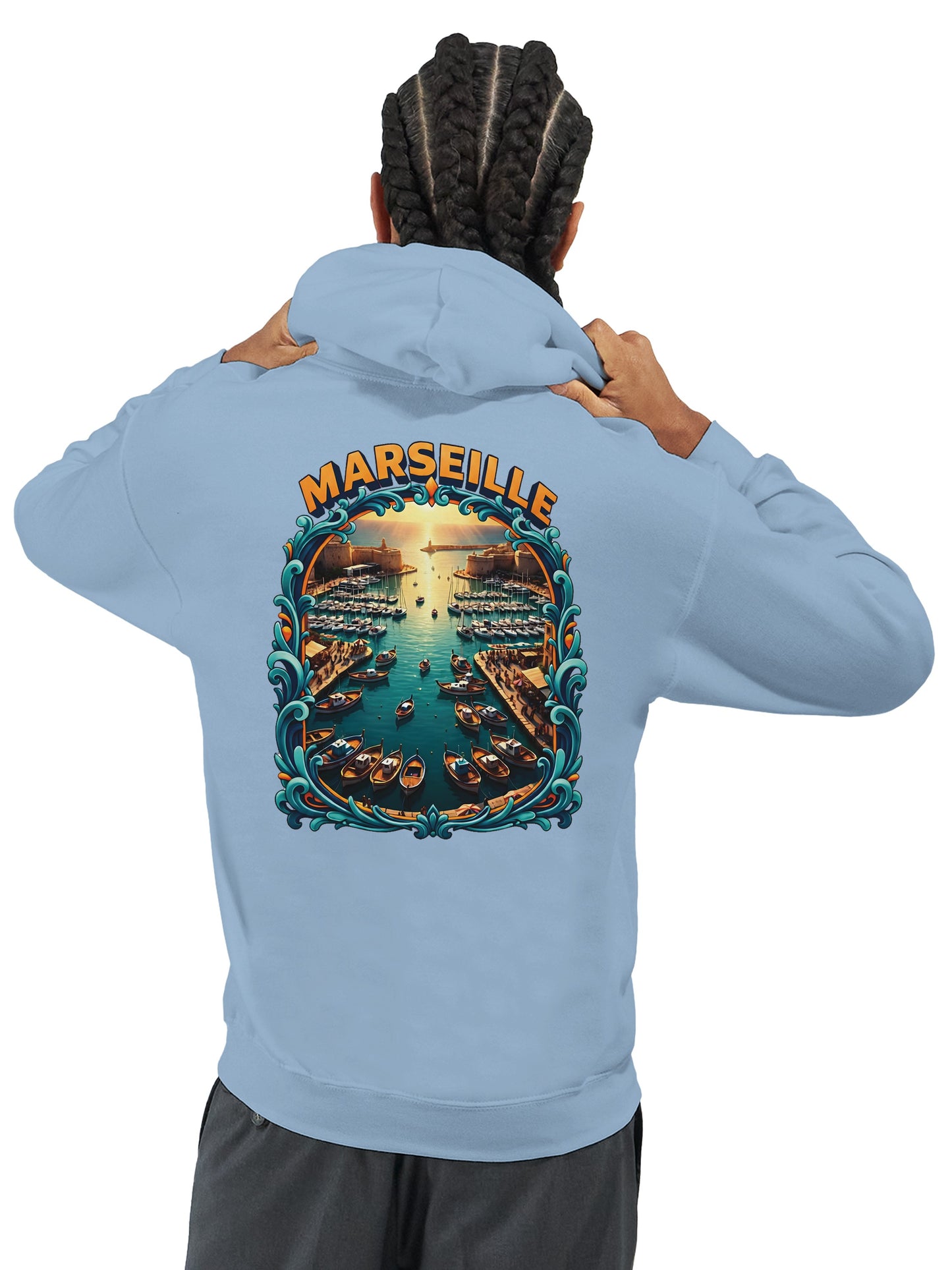 Sweat à capuche unisexe Marseille – Hoodie premium en coton mélangé