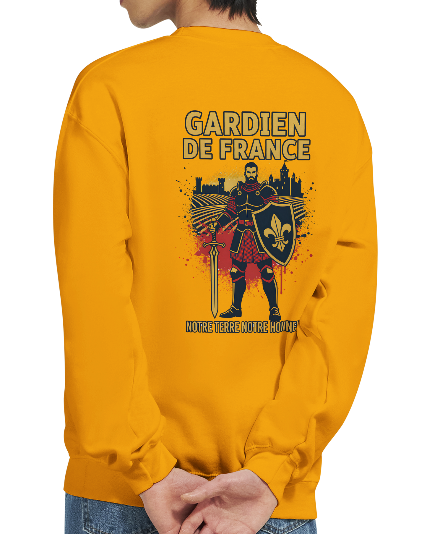 Sweat-shirt Homme Gardien de France - Premium French Heritage Apparel