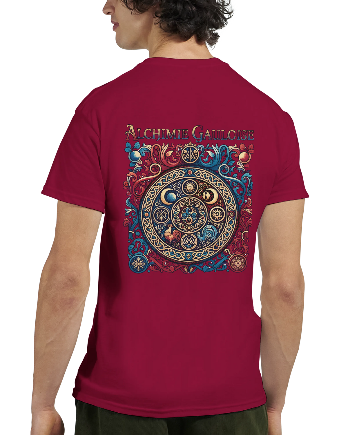 T-Shirt Homme Alchimie Gauloise – Coton Épais à Coupe Classique