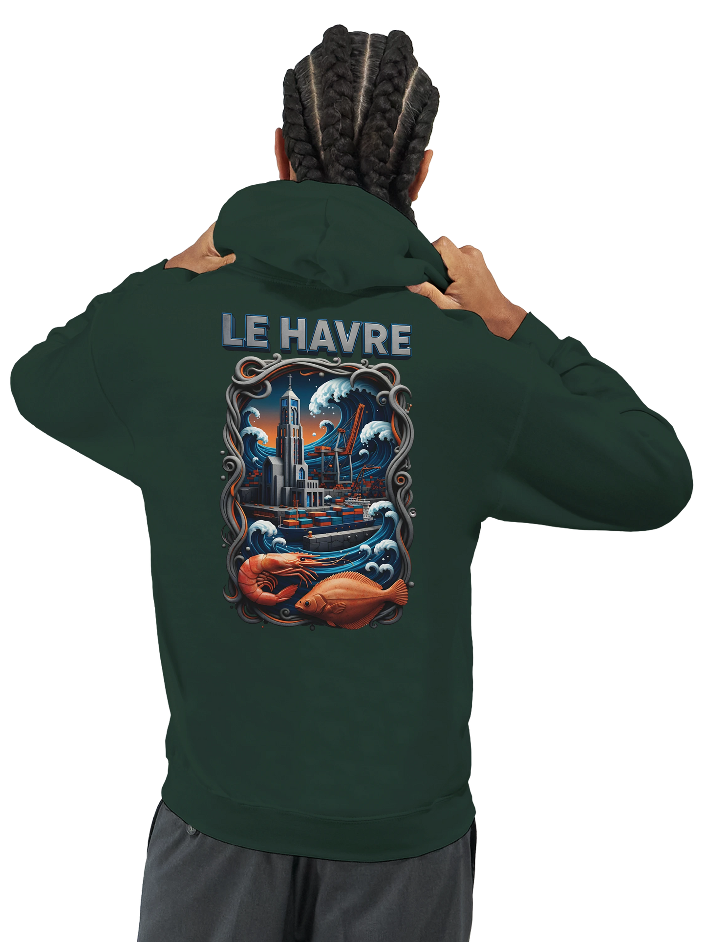 Sweat à Capuche Unisexe Le Havre – Hoodie Confortable et Résistant