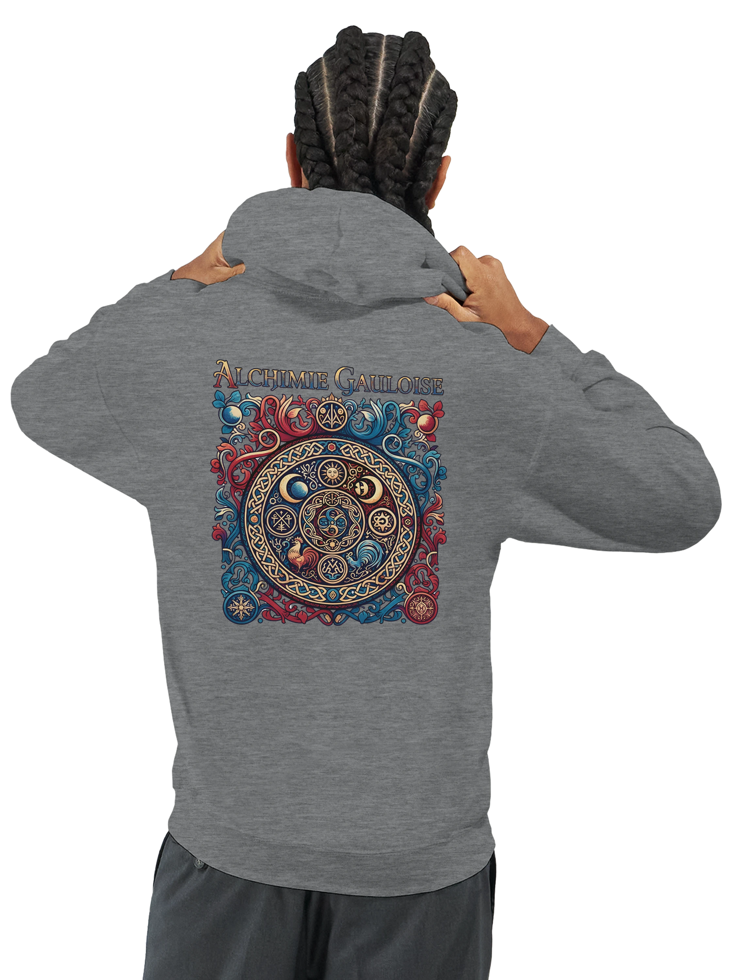 Sweat à capuche homme Alchimie Gauloise – Hoodie premium en coton mélangé