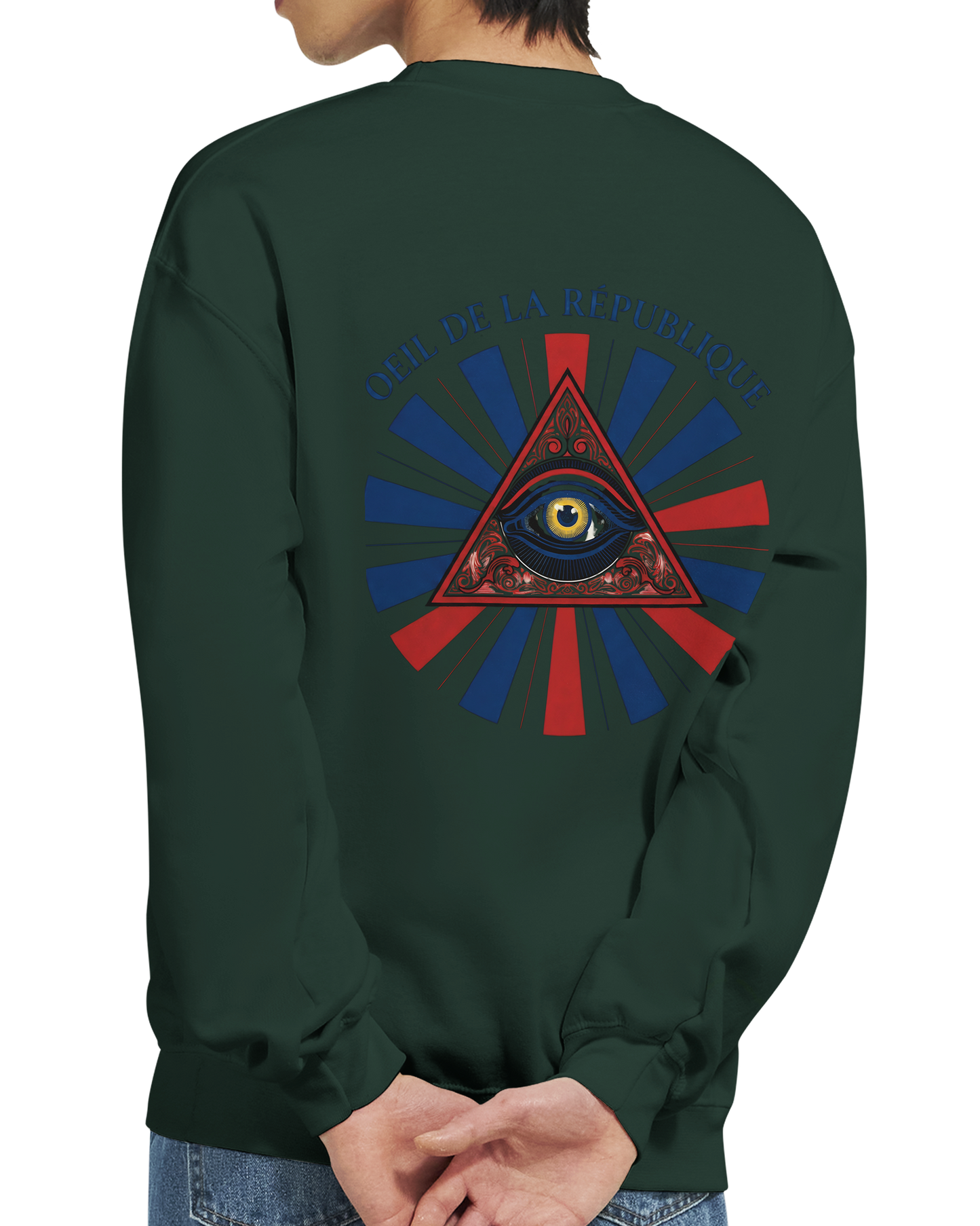 Sweat-shirt Homme Œil de la République - Confort Premium et Design Graphique