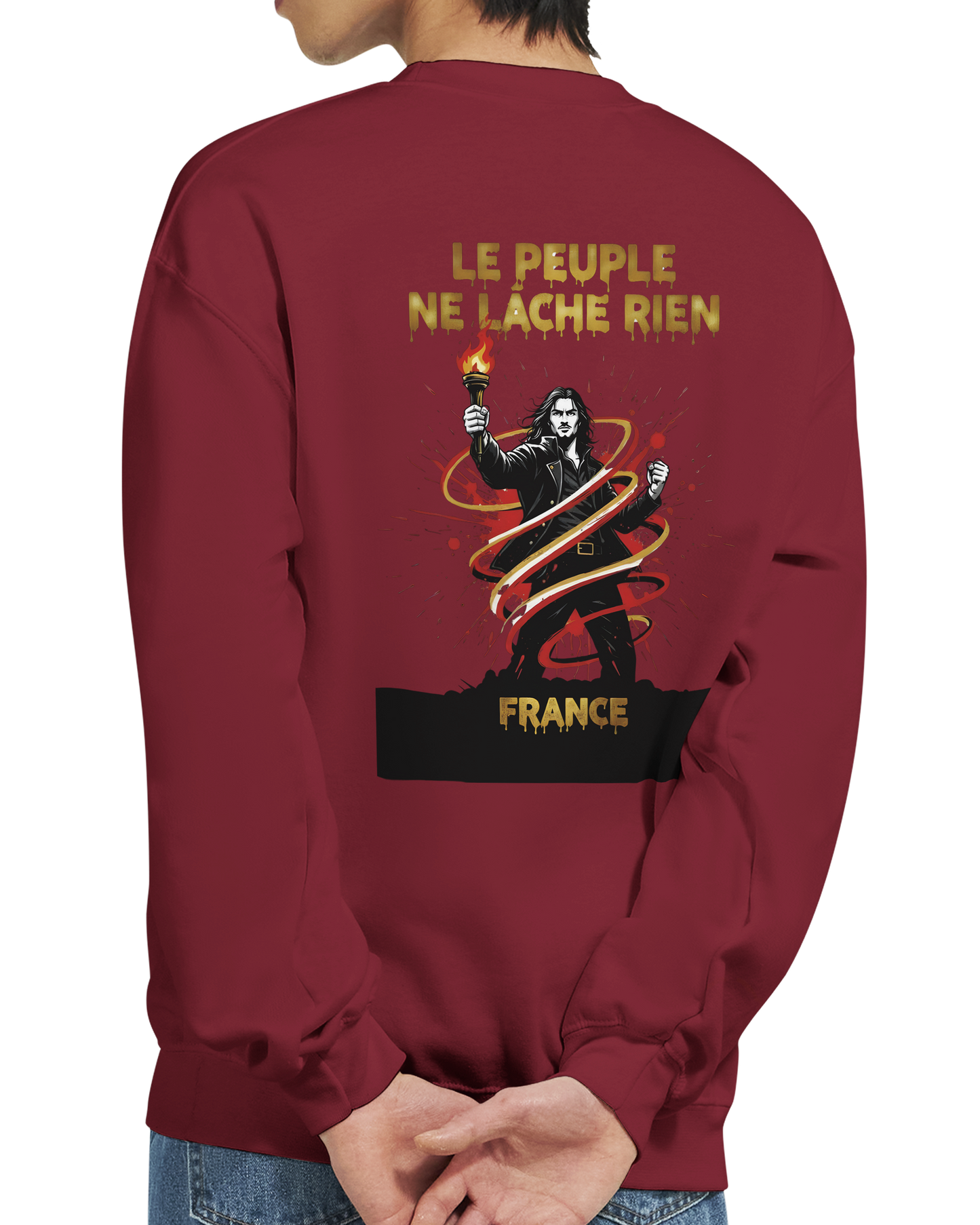 Sweat-shirt Homme 'Le Peuple Ne Lâche Rien' – Confort et Résistance
