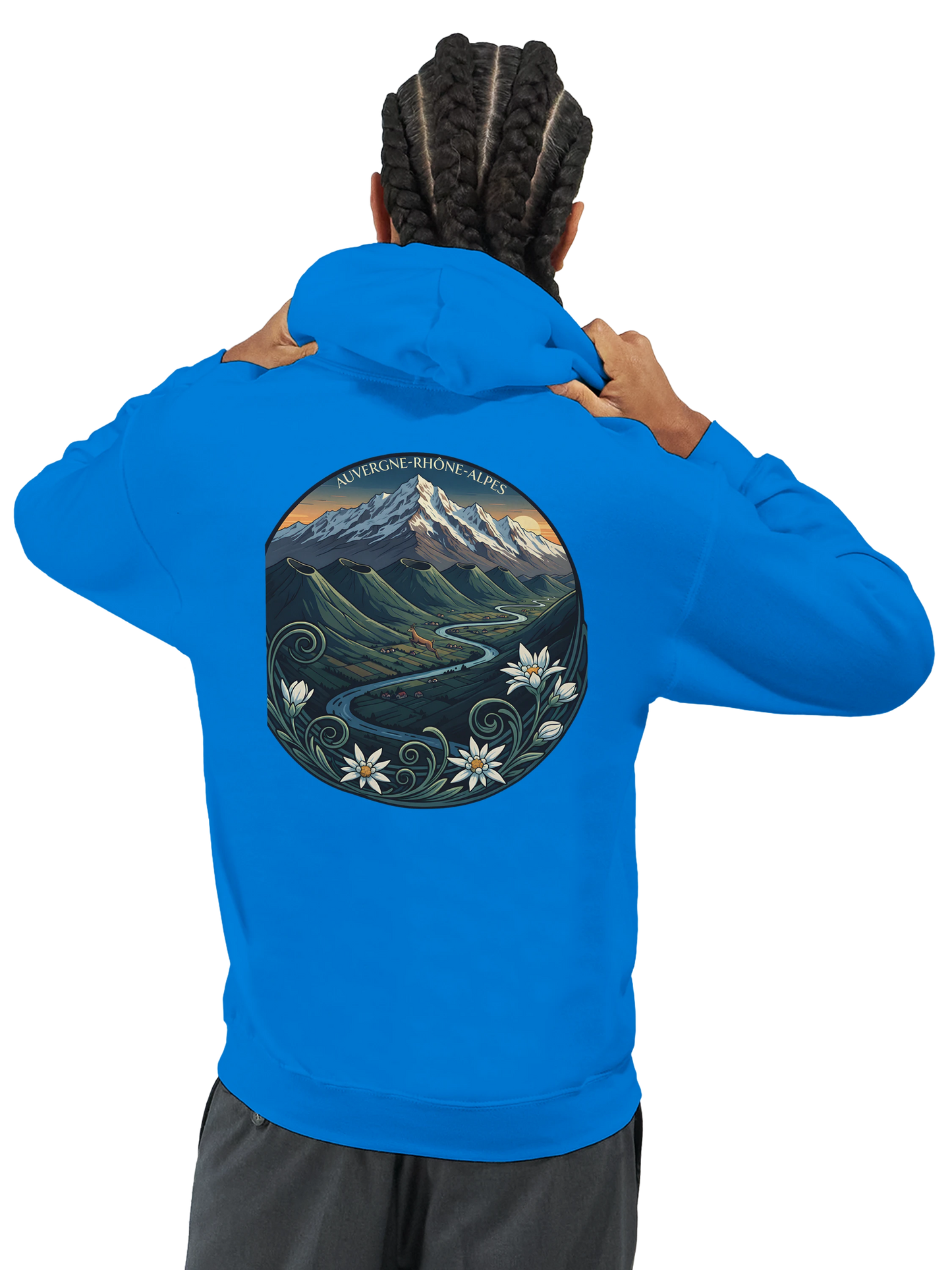 Sweat à capuche unisexe Auvergne-Rhône-Alpes – Confort et style régional