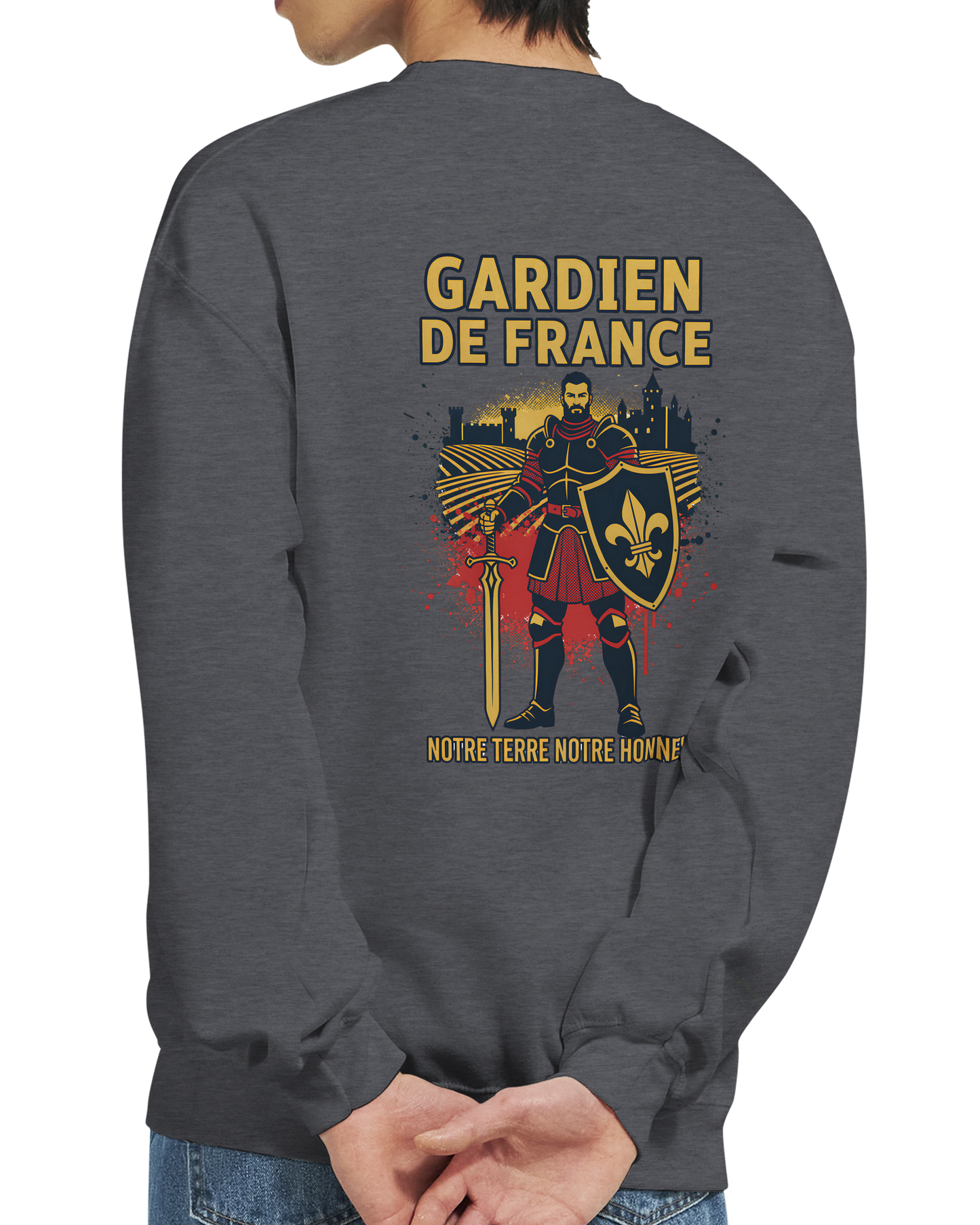 Sweat-shirt Homme Gardien de France - Premium French Heritage Apparel