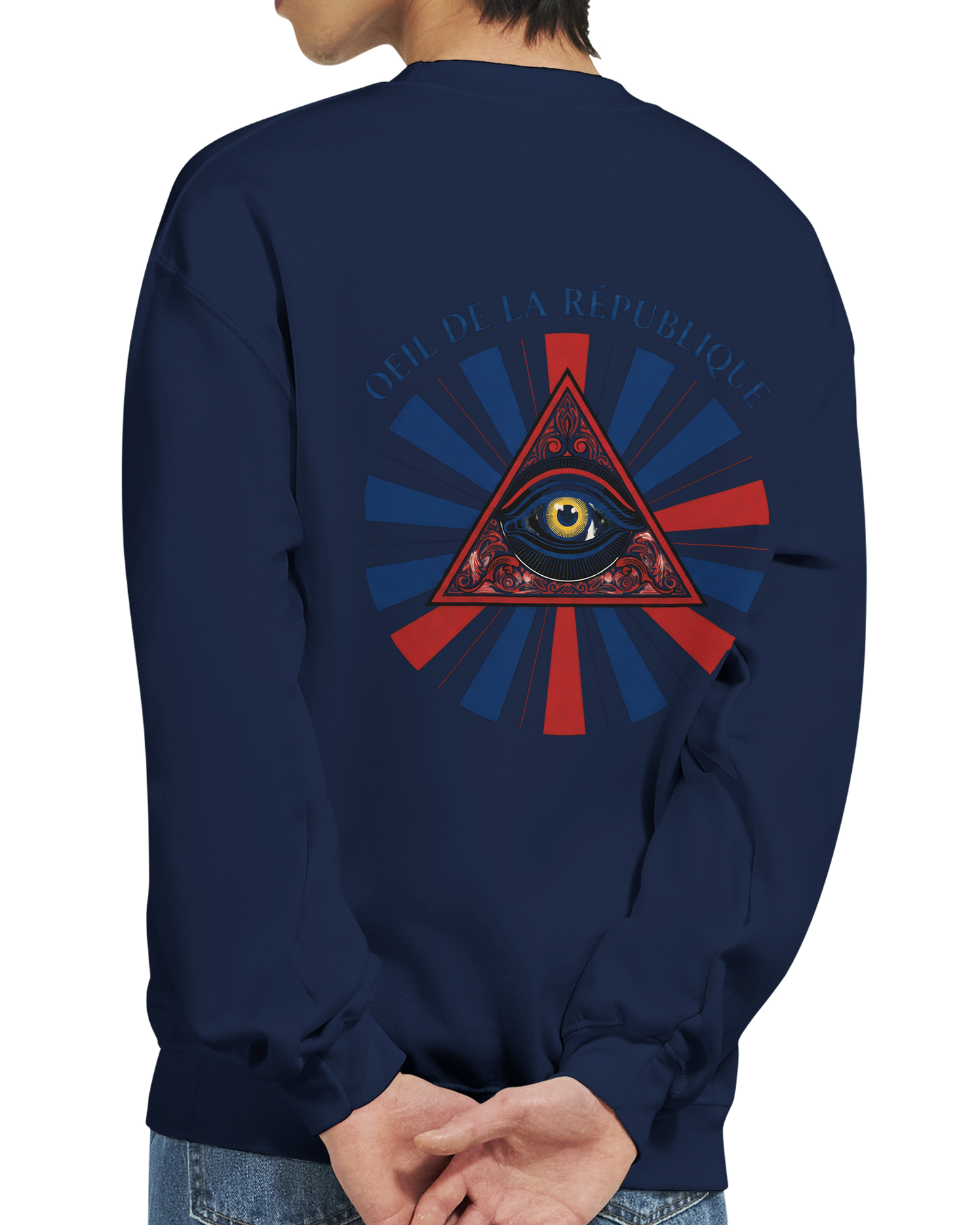 Sweat-shirt Homme Œil de la République - Confort Premium et Design Graphique
