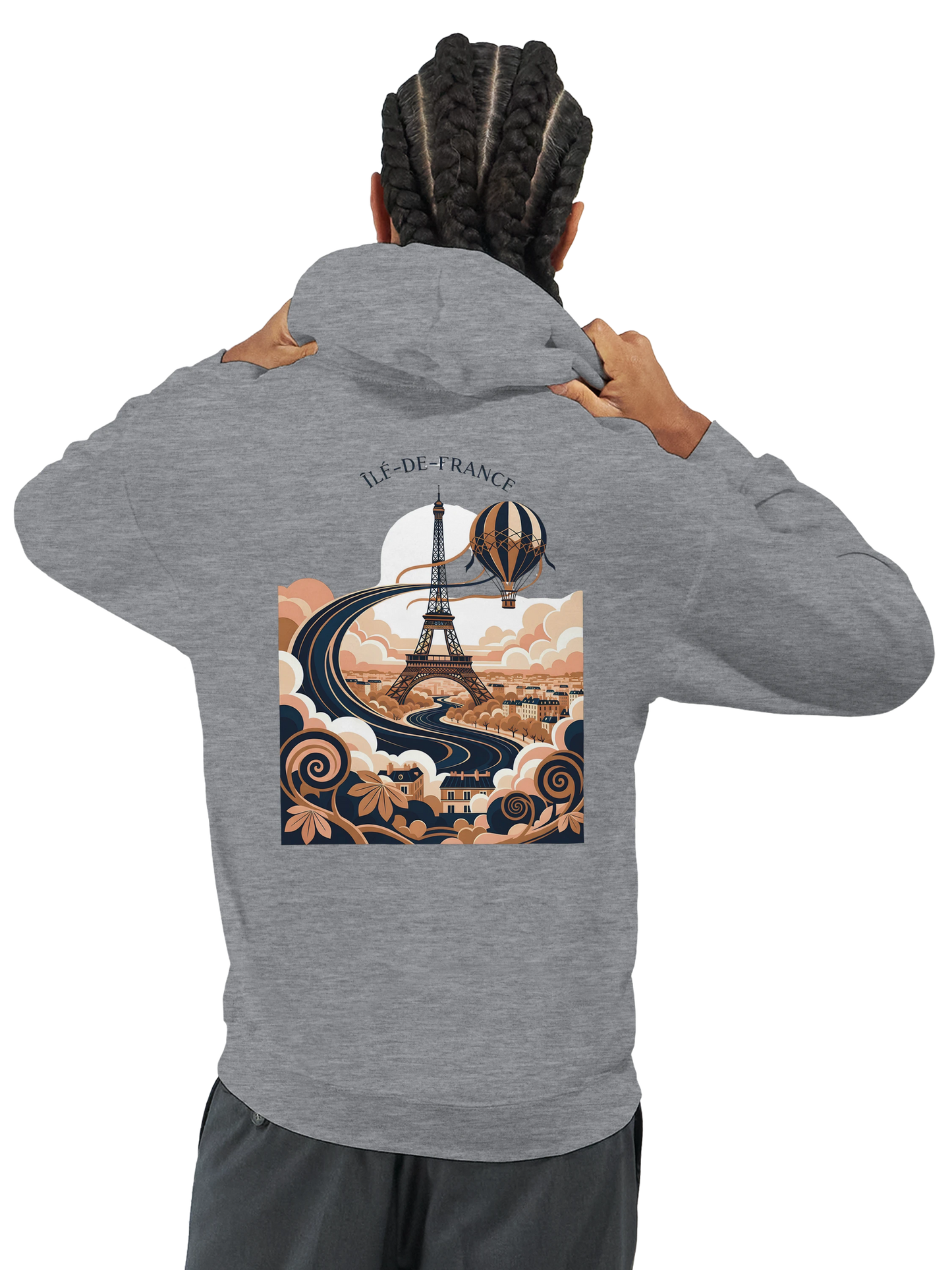 Sweat à Capuche Unisexe Île-de-France – Confort et Style Premium