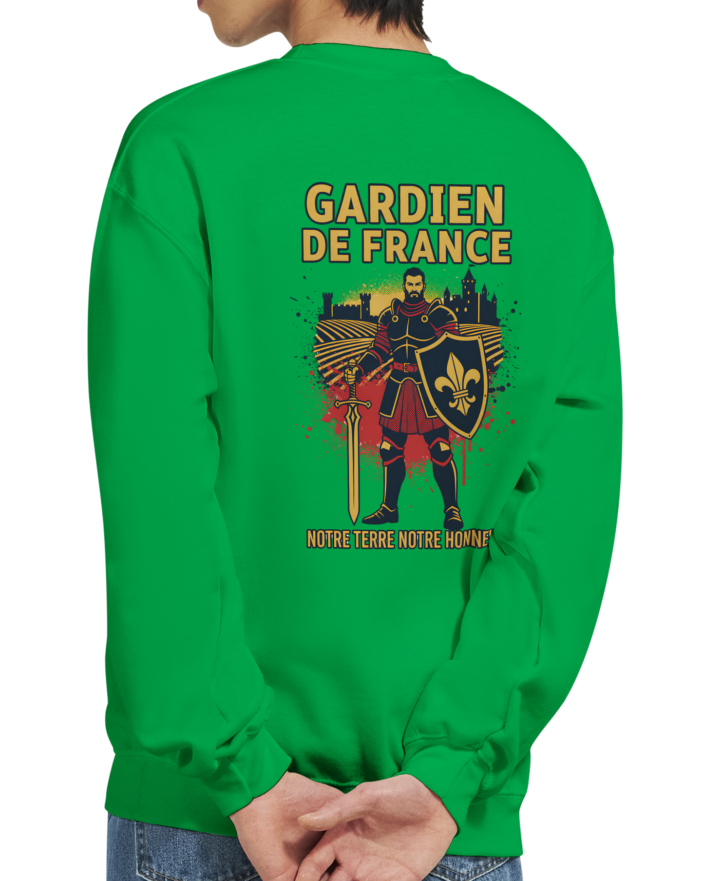 Sweat-shirt Homme Gardien de France - Premium French Heritage Apparel
