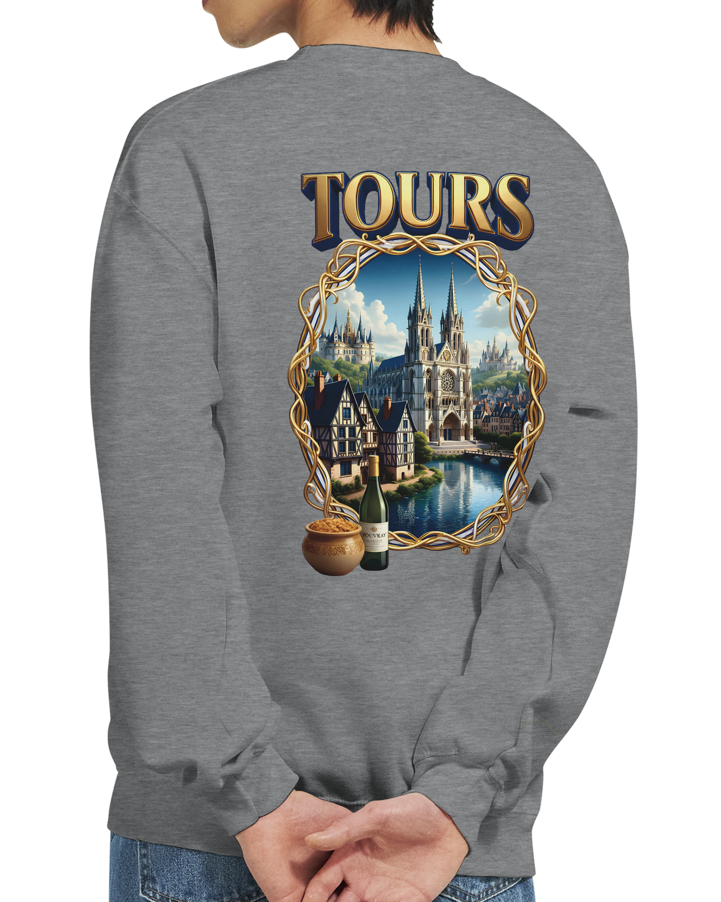 Sweat-shirt Unisexe Tours France - Classique et Confortable