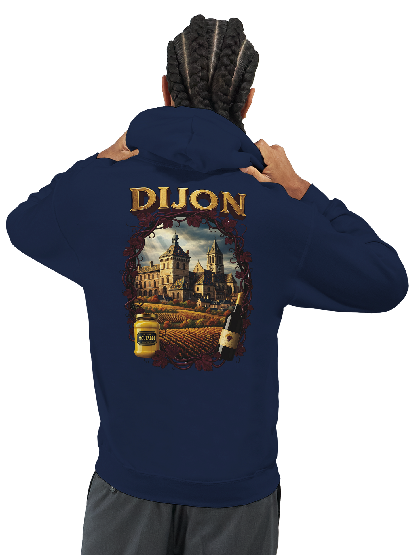 Sweat à Capuche Unisexe Dijon – Ville de France – Confort Premium