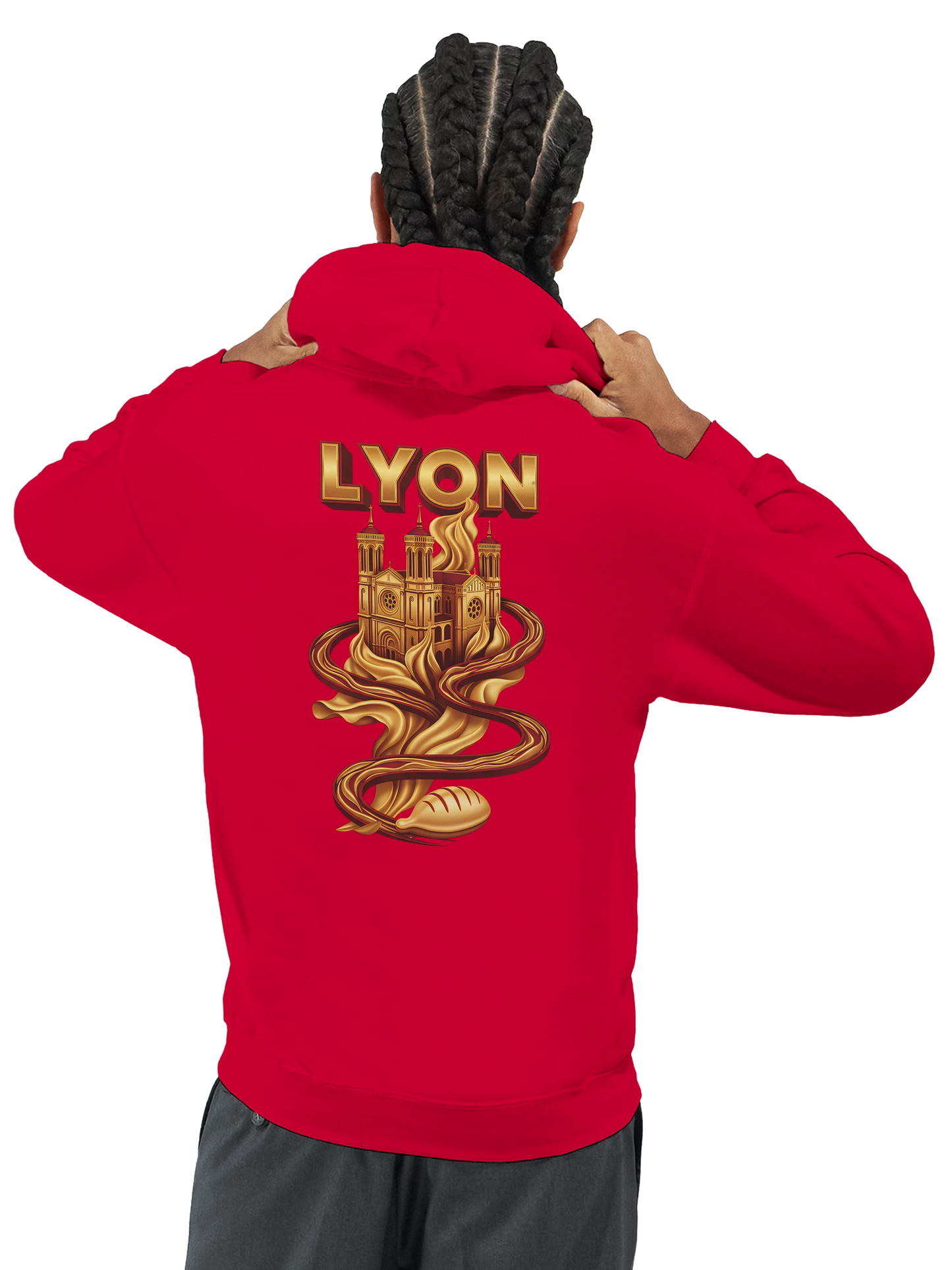 Sweat à Capuche Unisexe Lyon – Design Ville de France