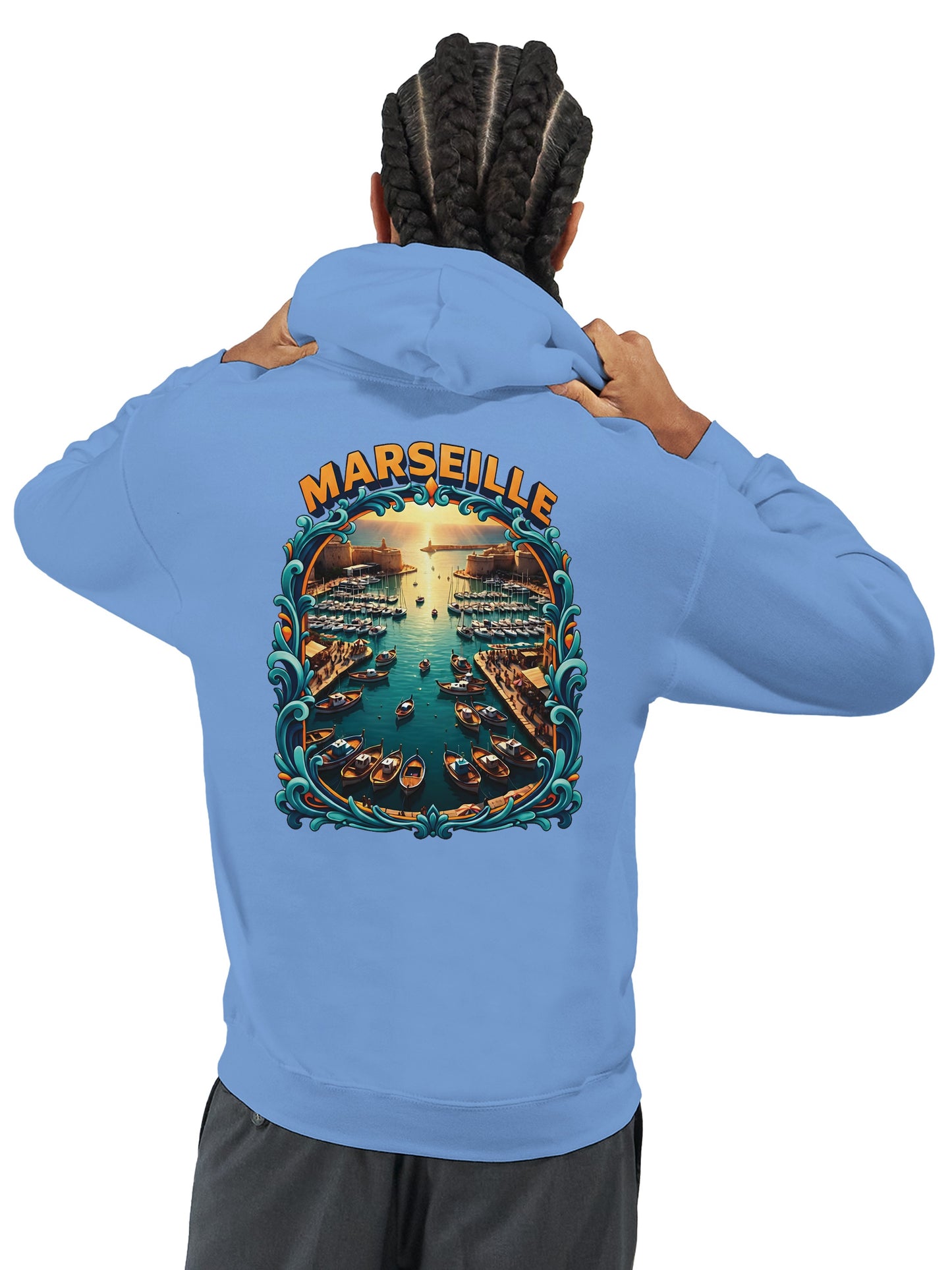 Sweat à capuche unisexe Marseille – Hoodie premium en coton mélangé
