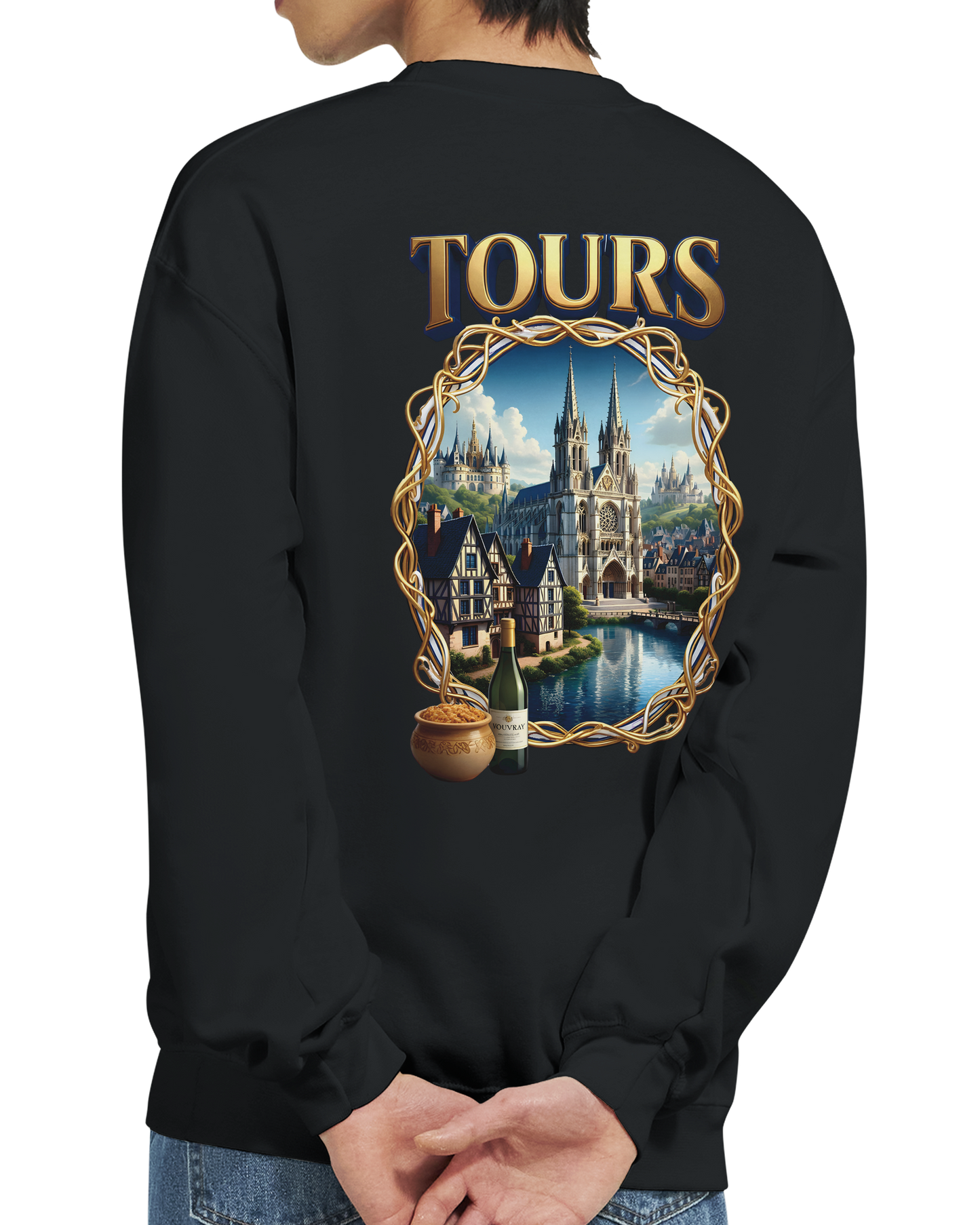Sweat-shirt Unisexe Tours France - Classique et Confortable