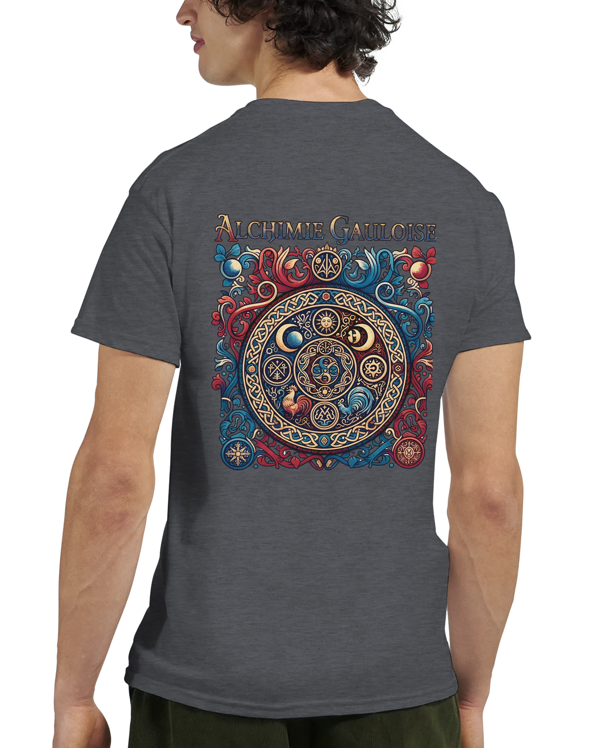 T-Shirt Homme Alchimie Gauloise – Coton Épais à Coupe Classique