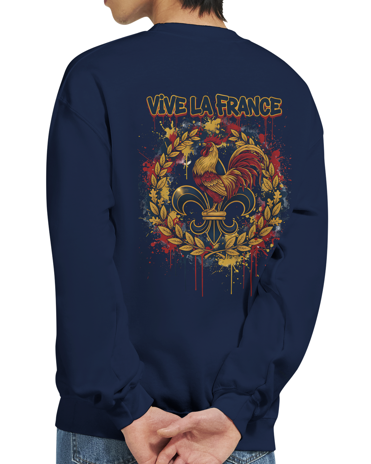 Sweat-shirt Homme Vive la France – Confort et Style Patriotique