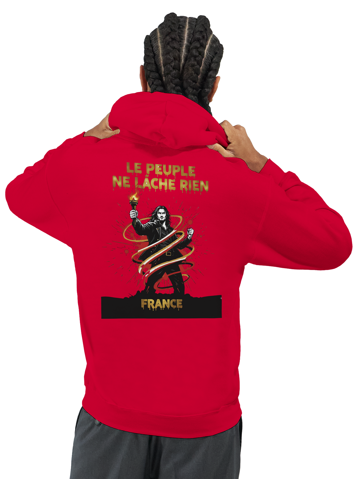 Sweat à Capuche Homme "Le Peuple Ne Lâche Rien" – Confort Premium